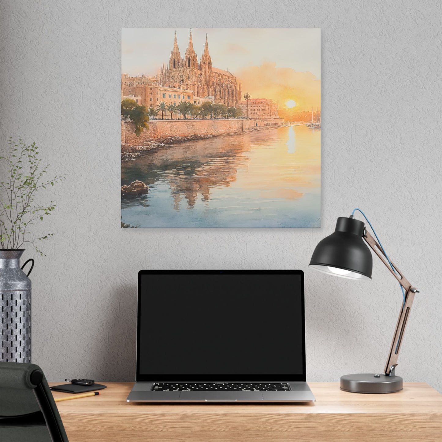 Palma Cathedral at Sunset Canvas