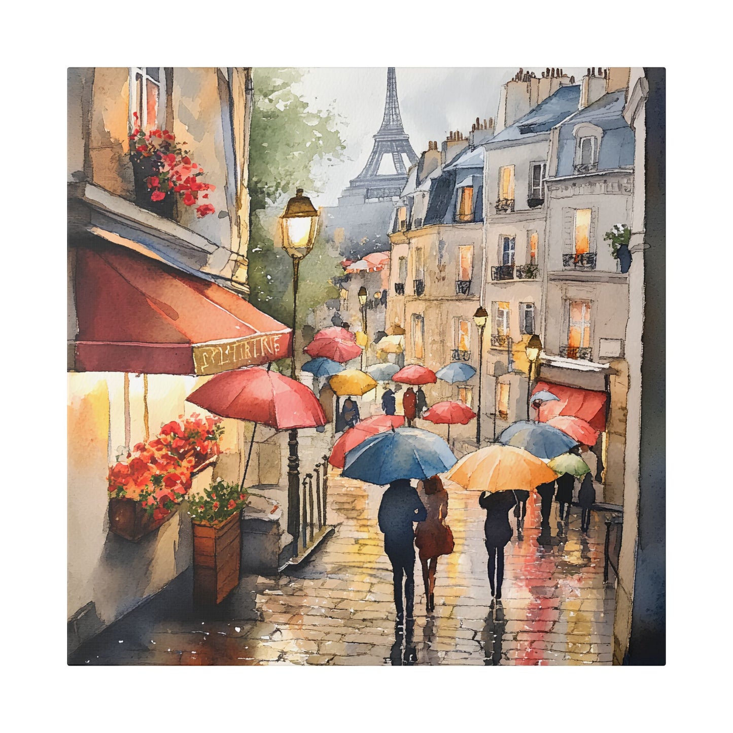 Montmartre in the Rain Canvas