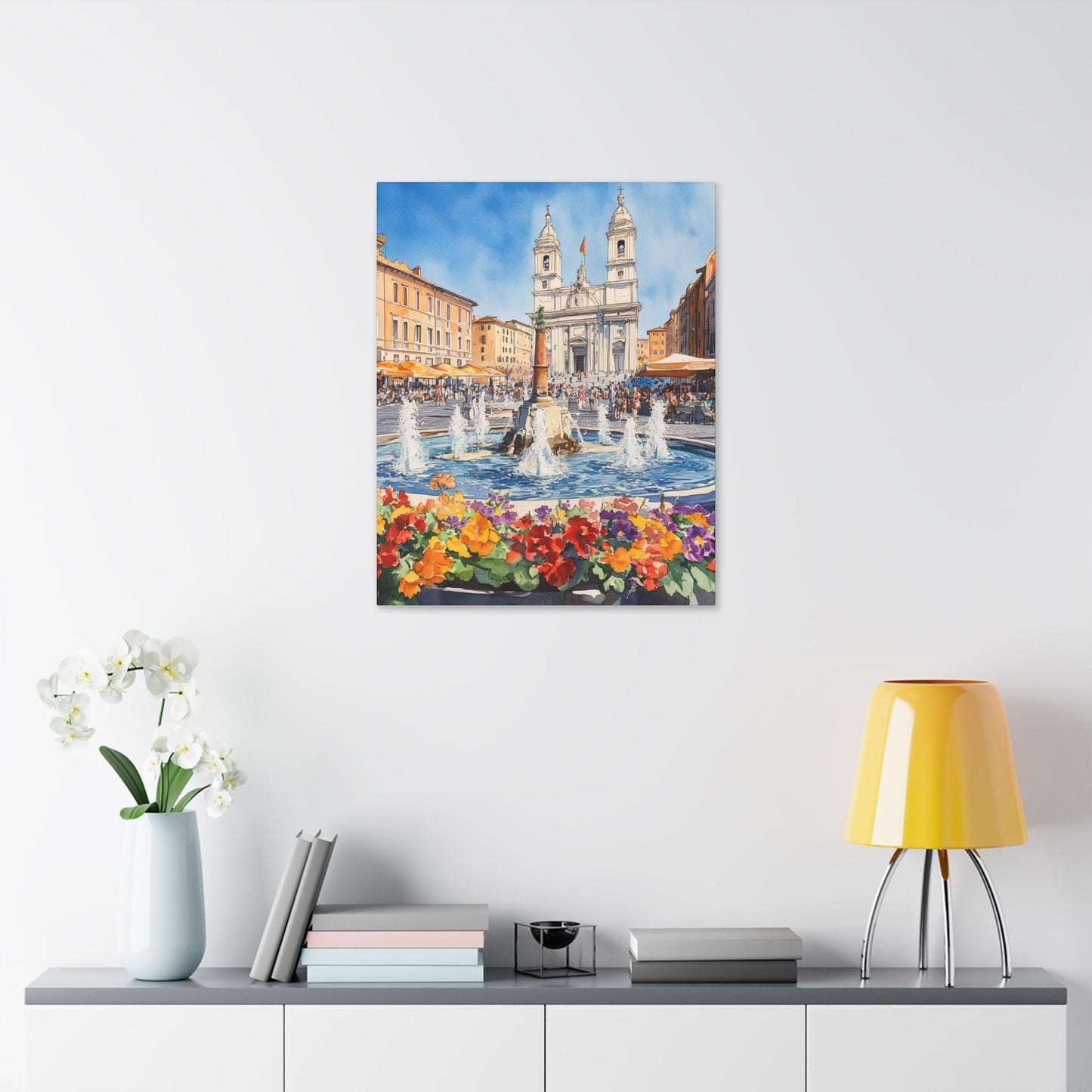 Piazza Navona in Spring Canvas