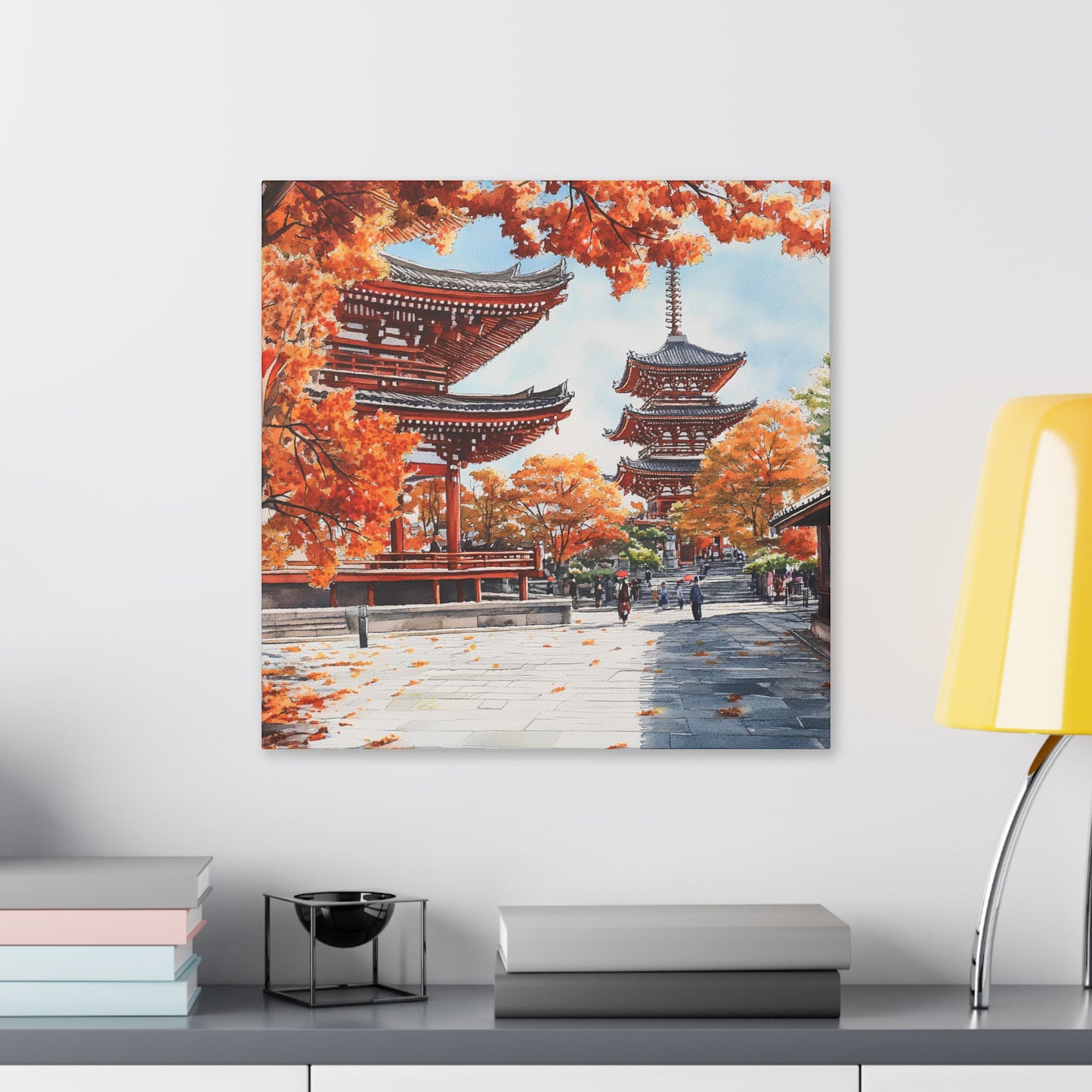 Asakusa Temple in Autumn Canvas