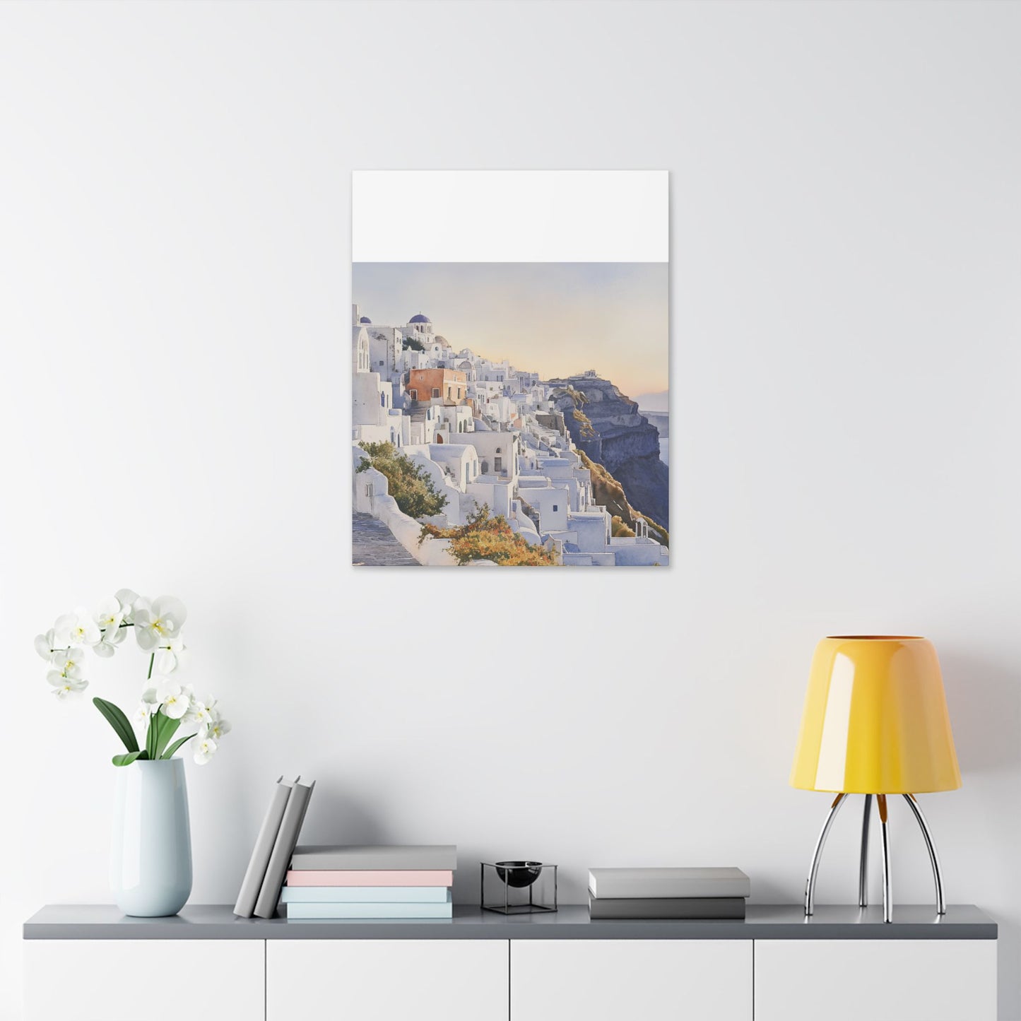 Fira Cliffside at Dawn Canvas