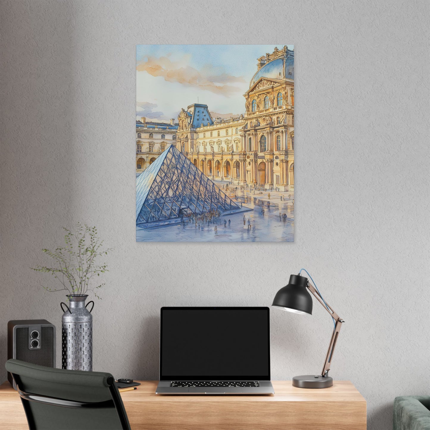 Louvre Museum Courtyard Canvas