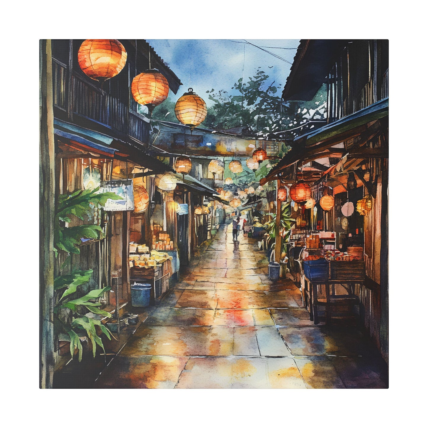 Fisherman’s Village by Night Canvas