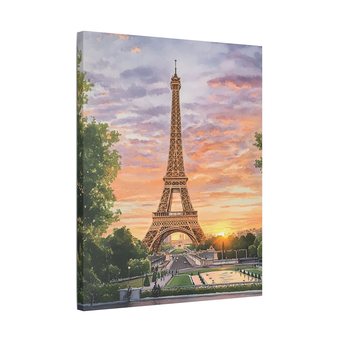 Eiffel Tower at Sunset Canvas