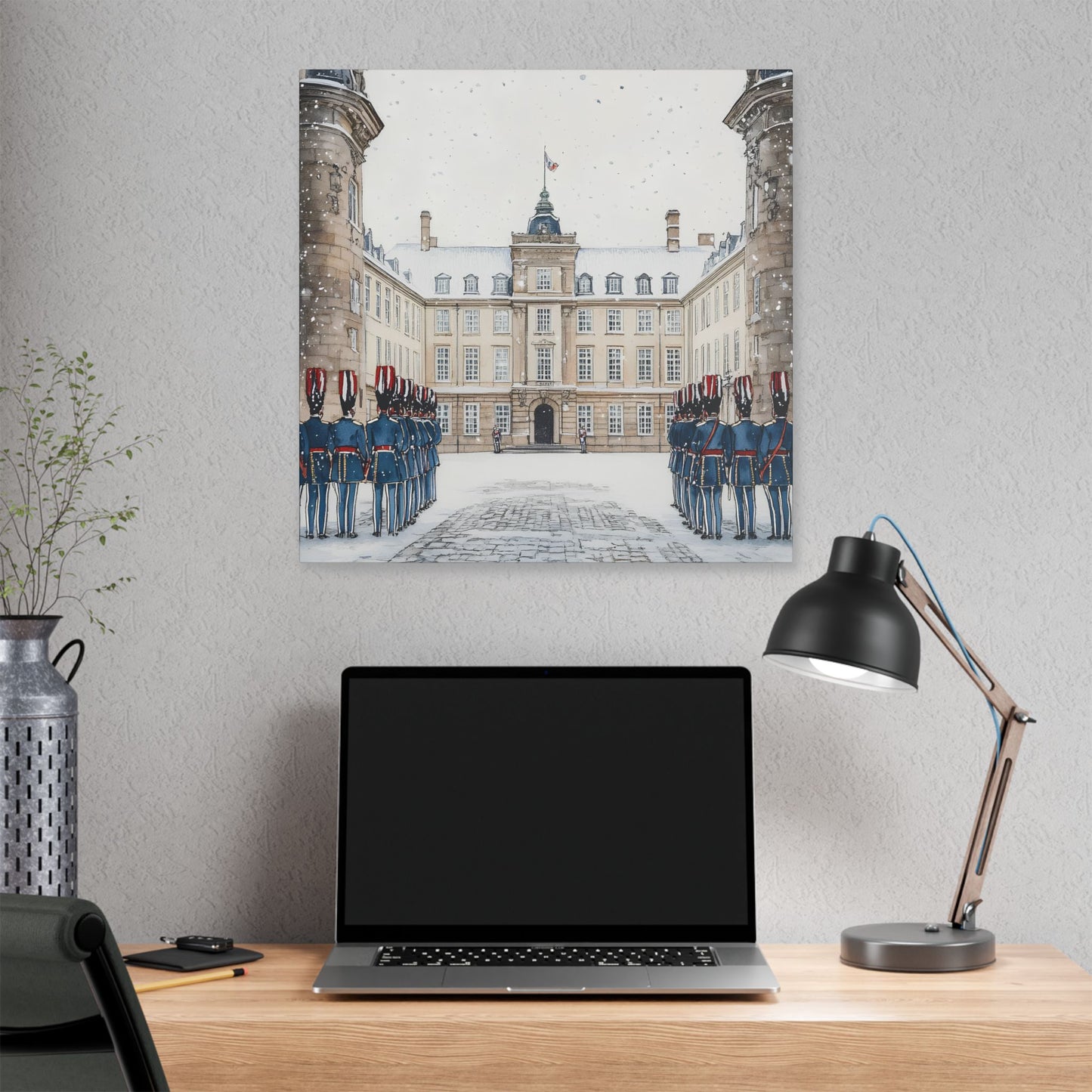 Amalienborg Palace Winter Scene Canvas