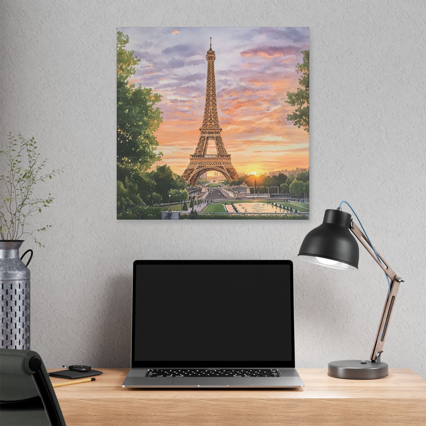 Eiffel Tower at Sunset Canvas