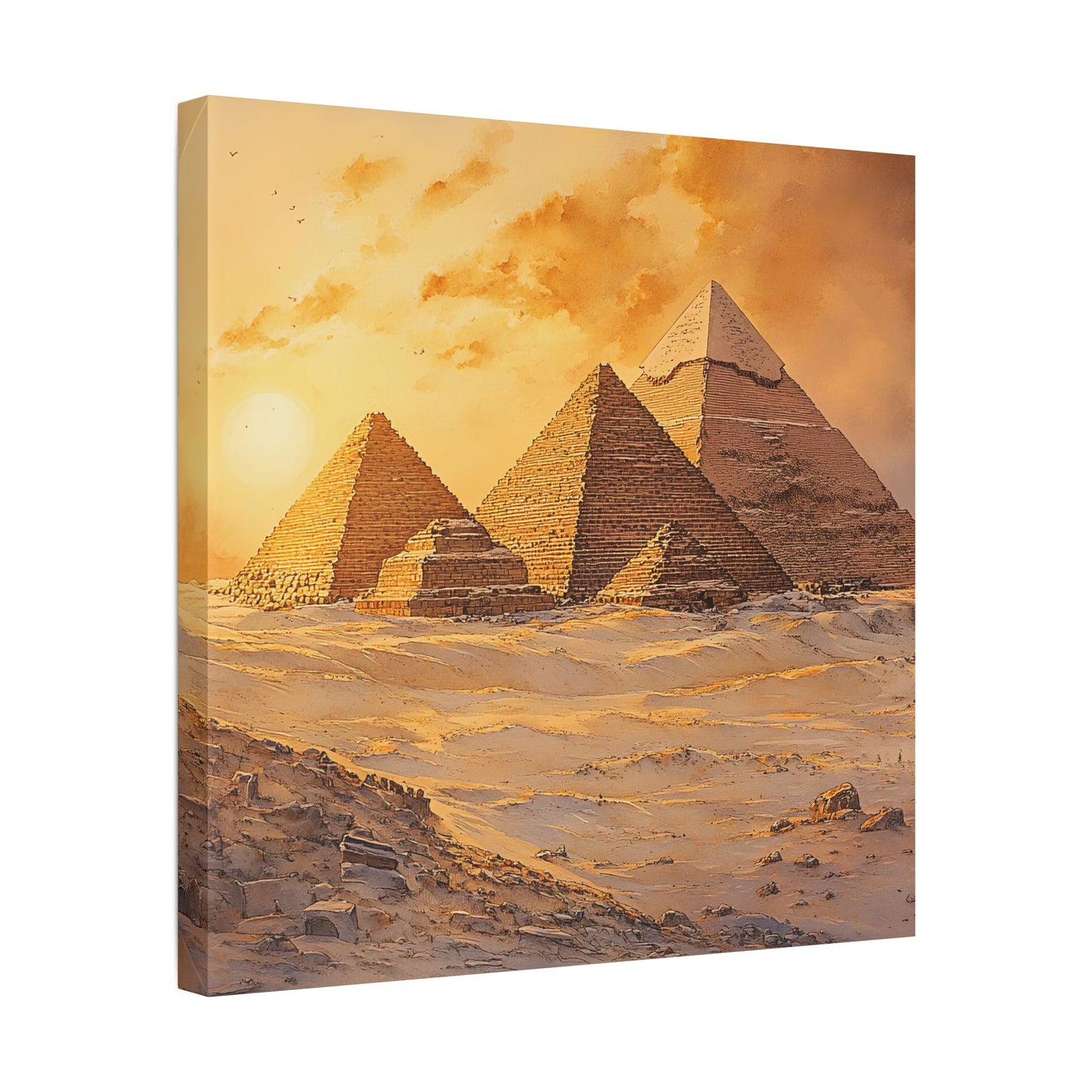 Pyramids of Giza at Sunrise Canvas