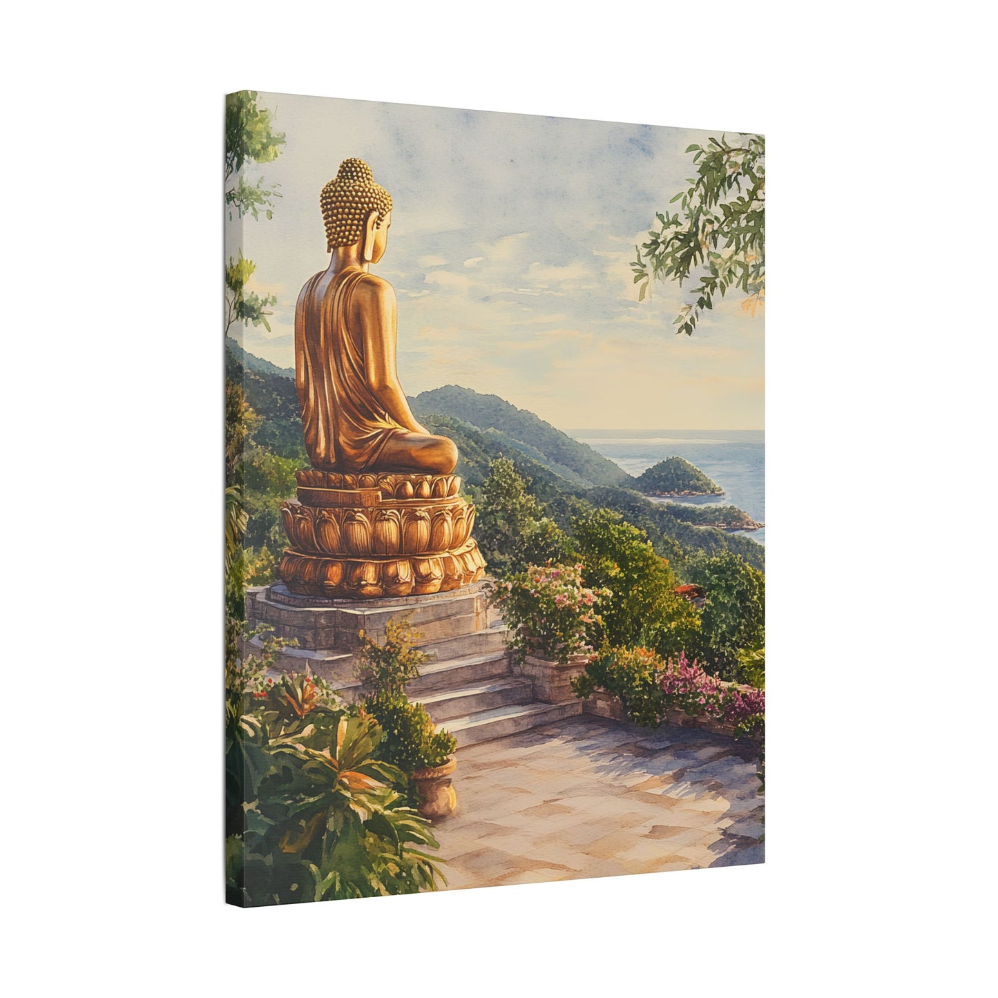 Big Buddha Temple Sunrise Canvas