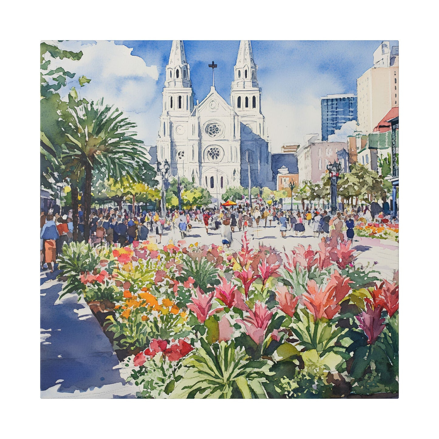 St. Louis Cathedral and Jackson Square Canvas