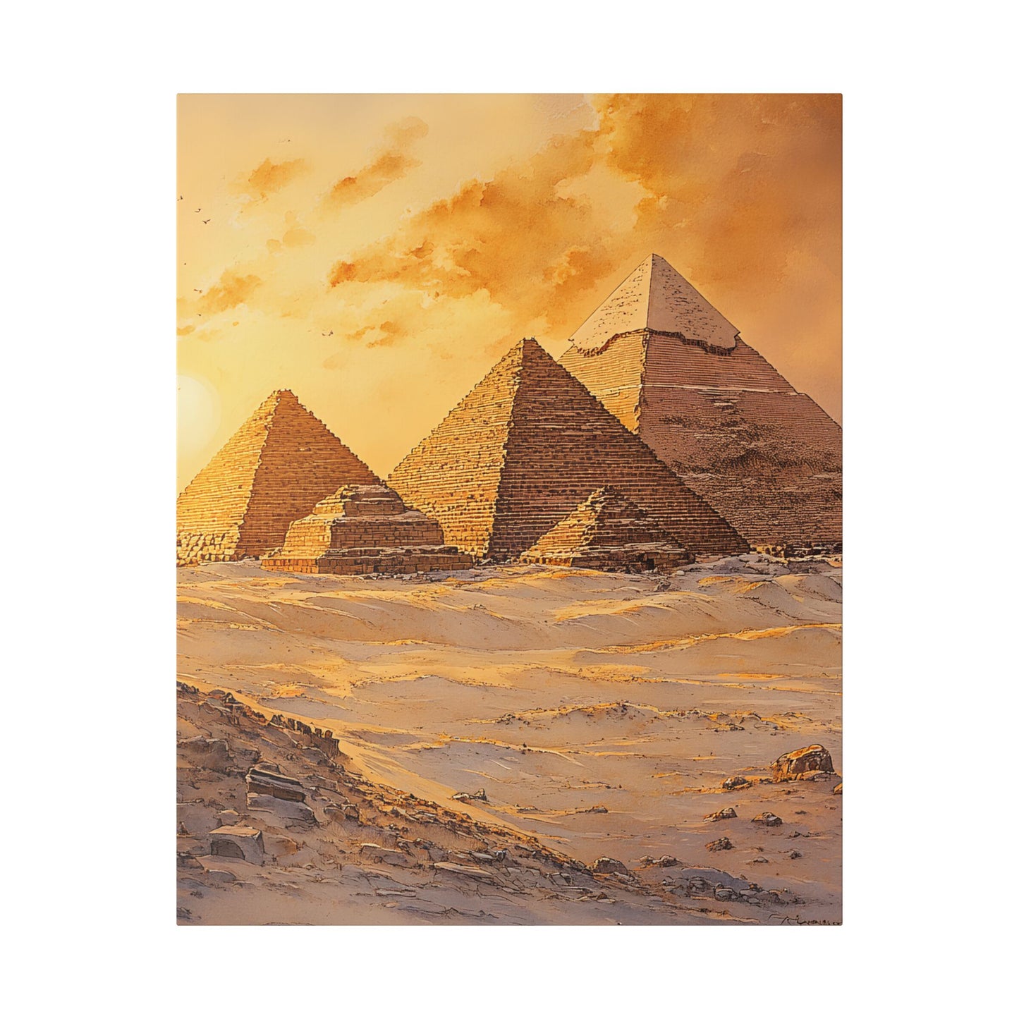 Pyramids of Giza at Sunrise Canvas