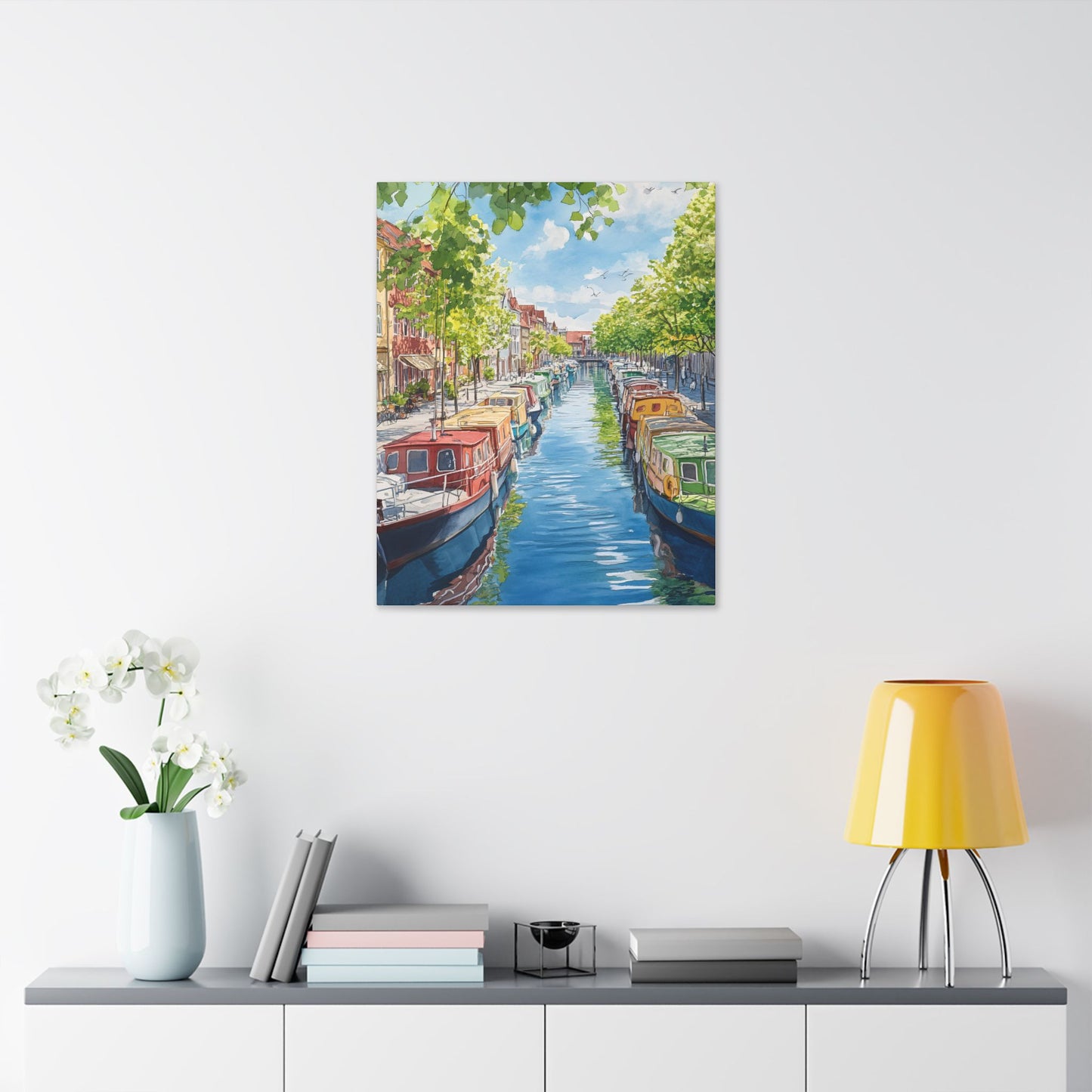 Christianshavn Canal in Spring Canvas