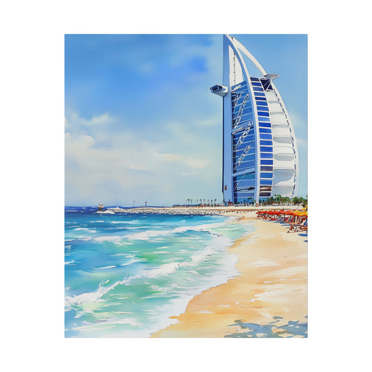 Burj Al Arab from the Beach Canvas