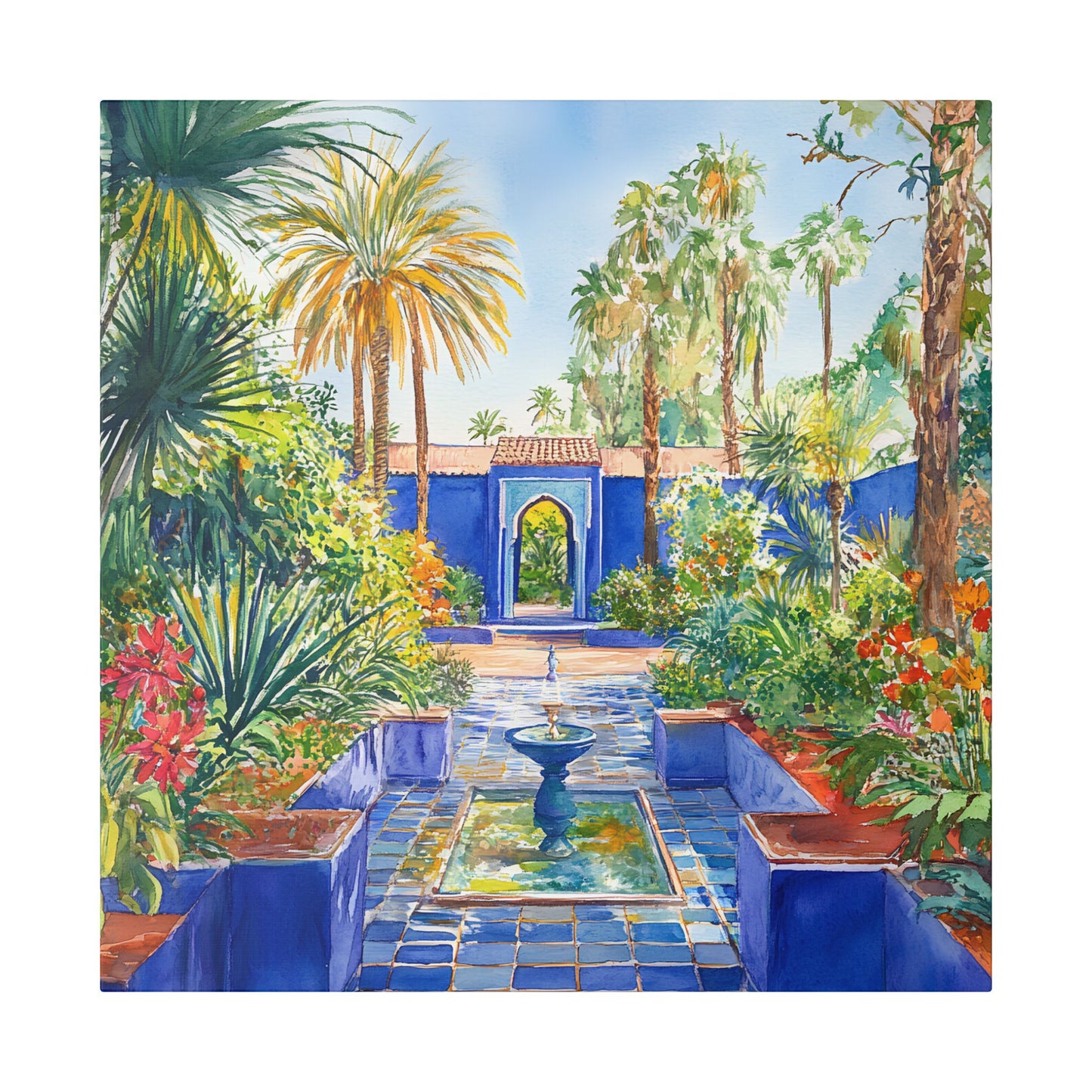 Majorelle Garden in Bloom Canvas