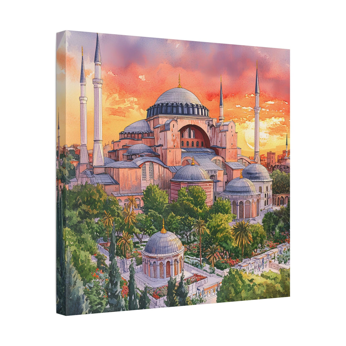 Hagia Sophia at Sunset Canvas