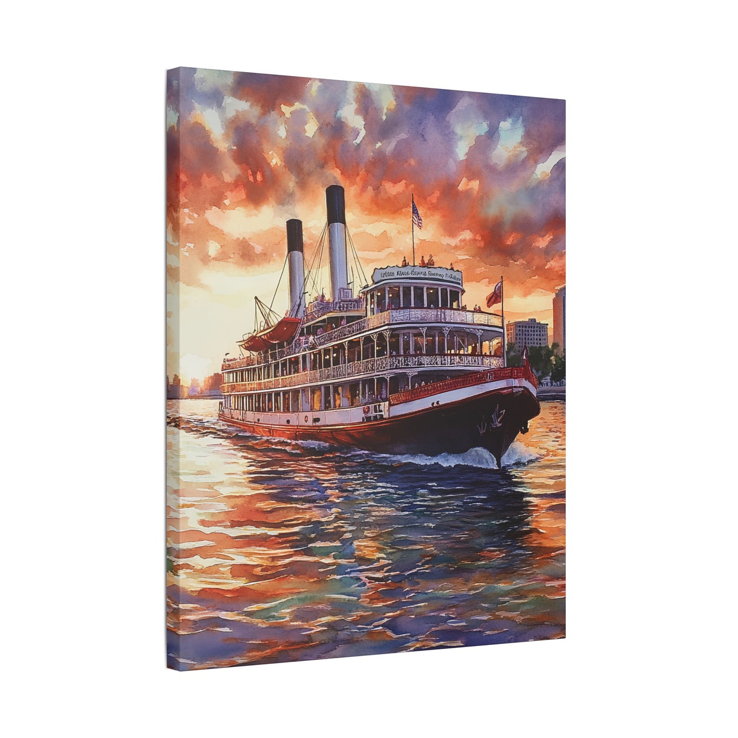 Steamboat on the Mississippi River Canvas