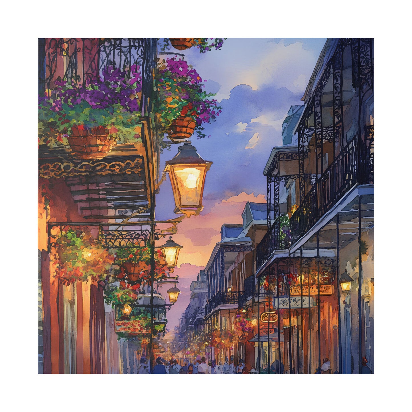 French Quarter at Dusk Canvas