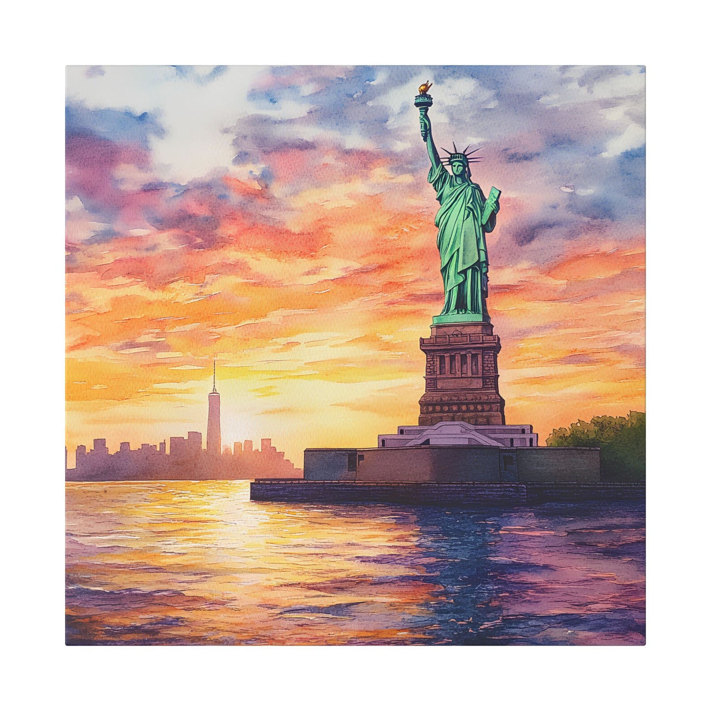 Statue of Liberty from the Harbor Canvas