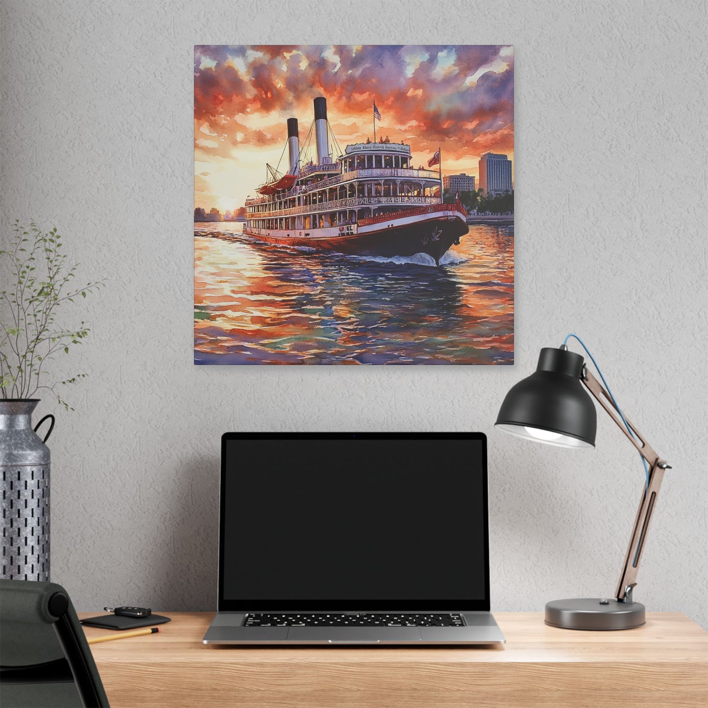 Steamboat on the Mississippi River Canvas