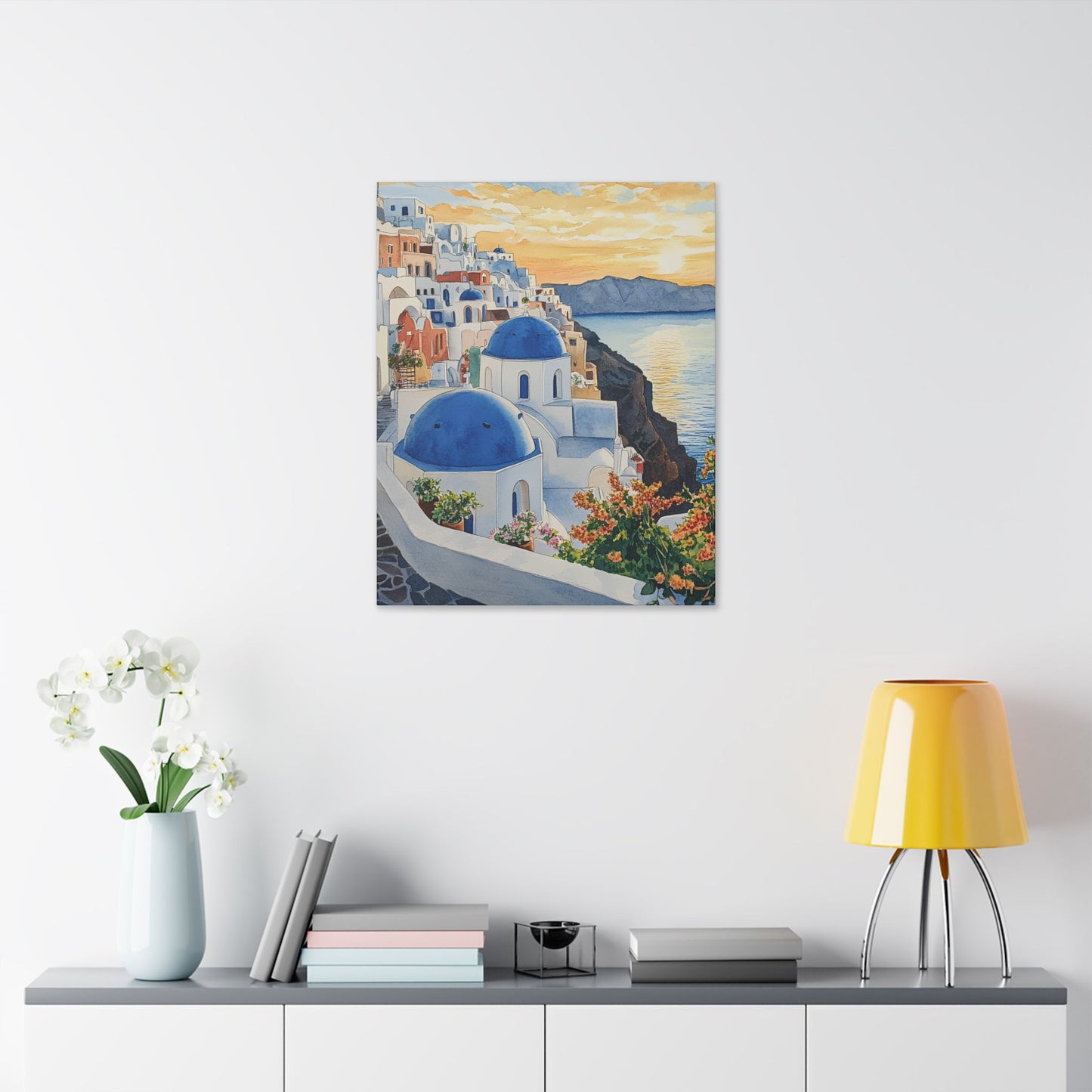 Santorini Sunset Over Oia Canvas