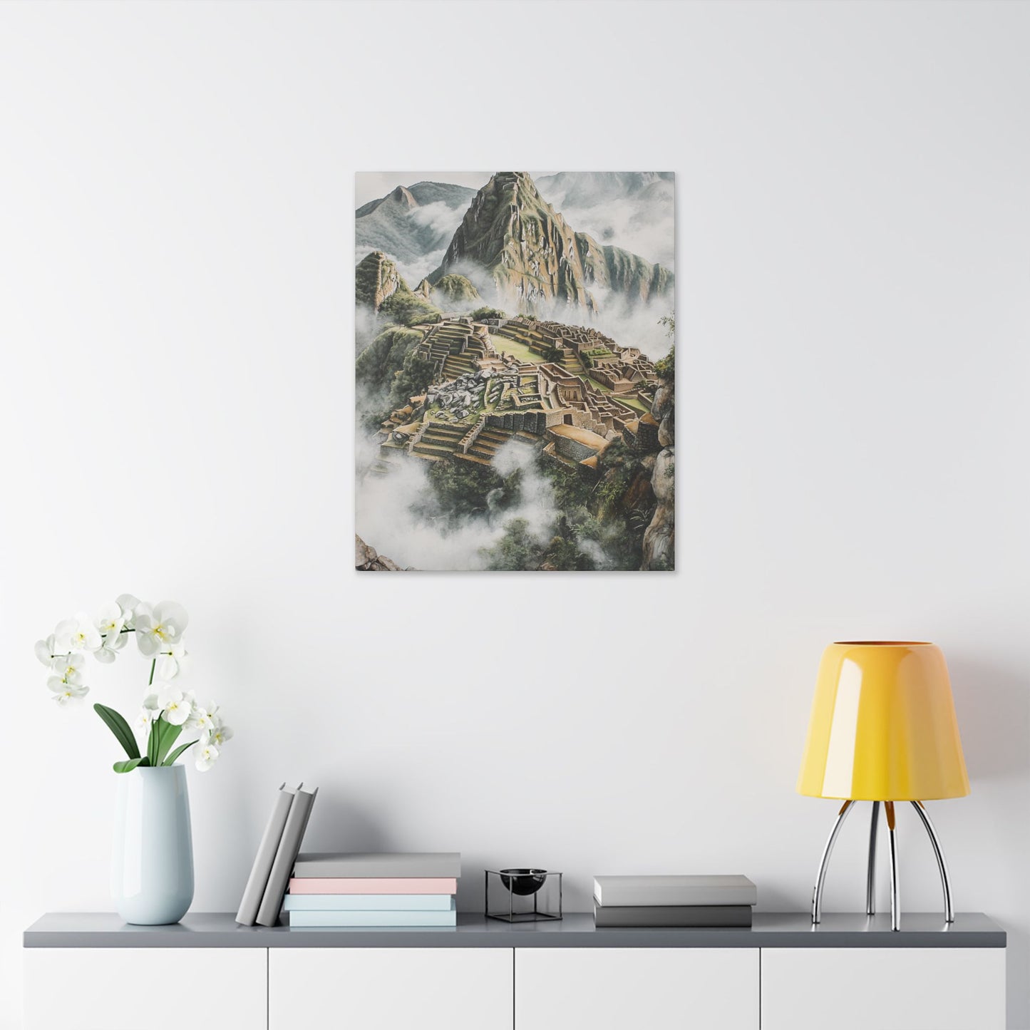 Machu Picchu in the Clouds Canvas