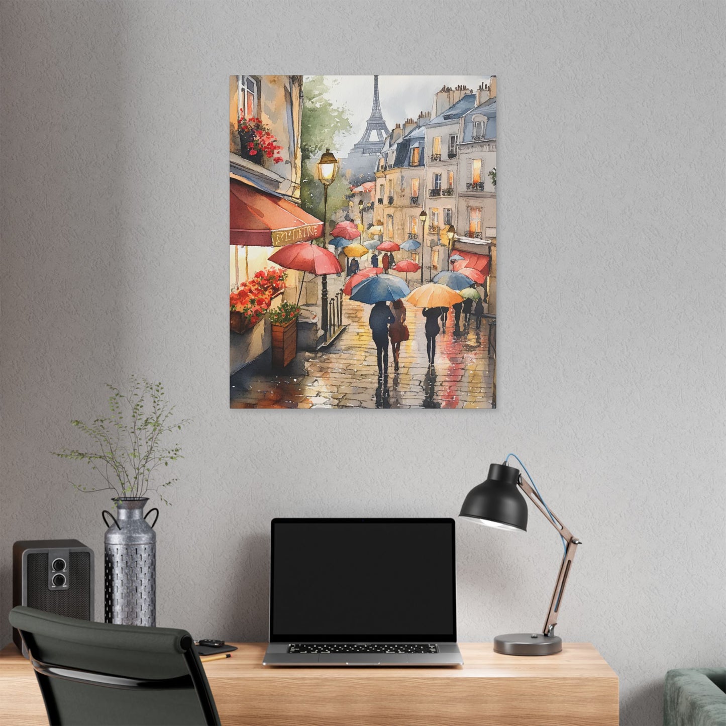 Montmartre in the Rain Canvas