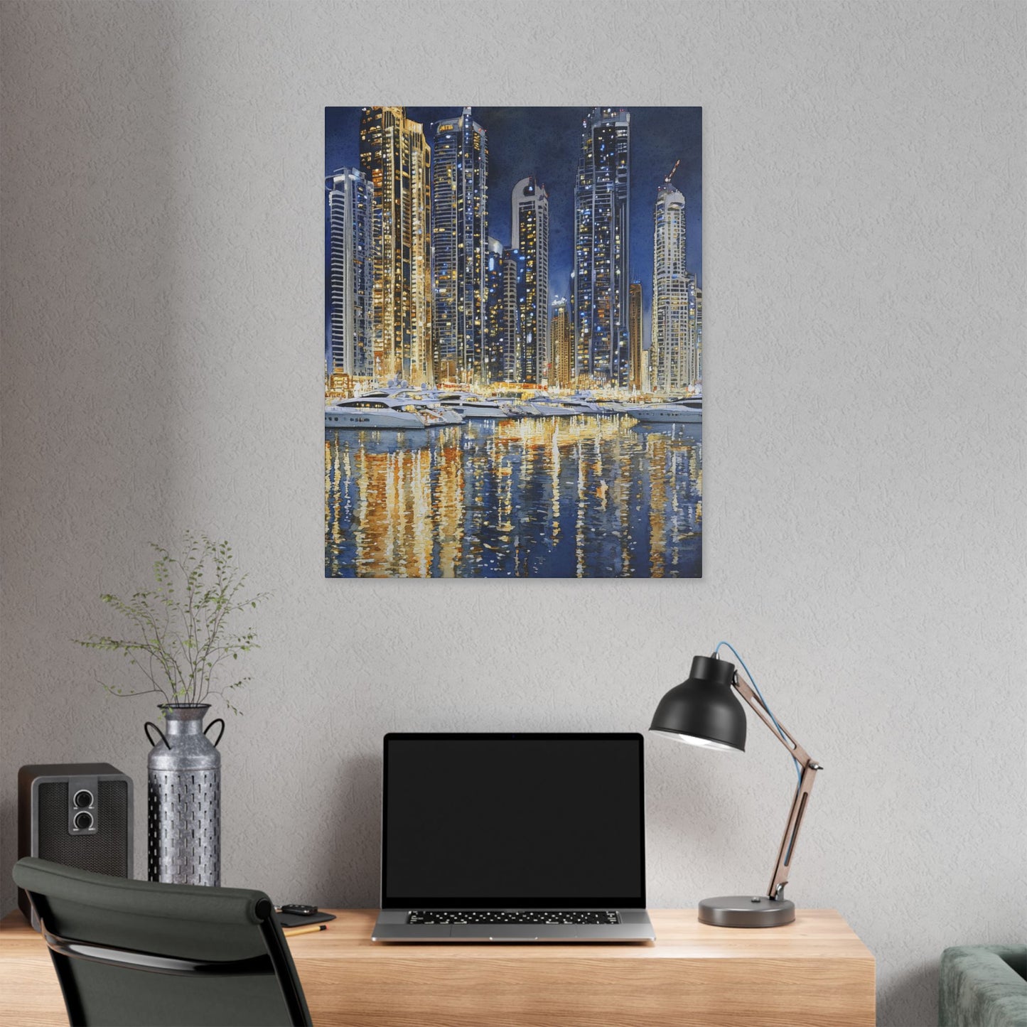 Dubai Marina by Night Canvas