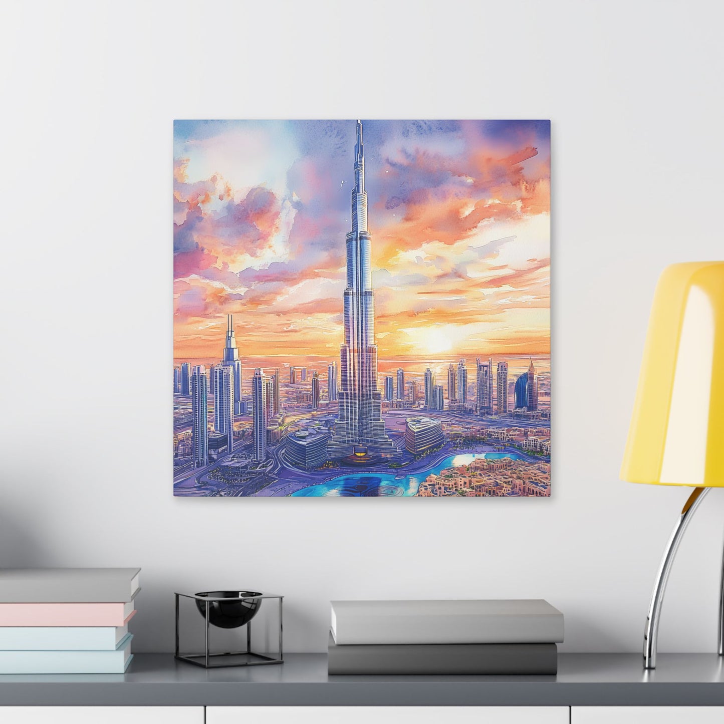 Burj Khalifa at Sunset Canvas