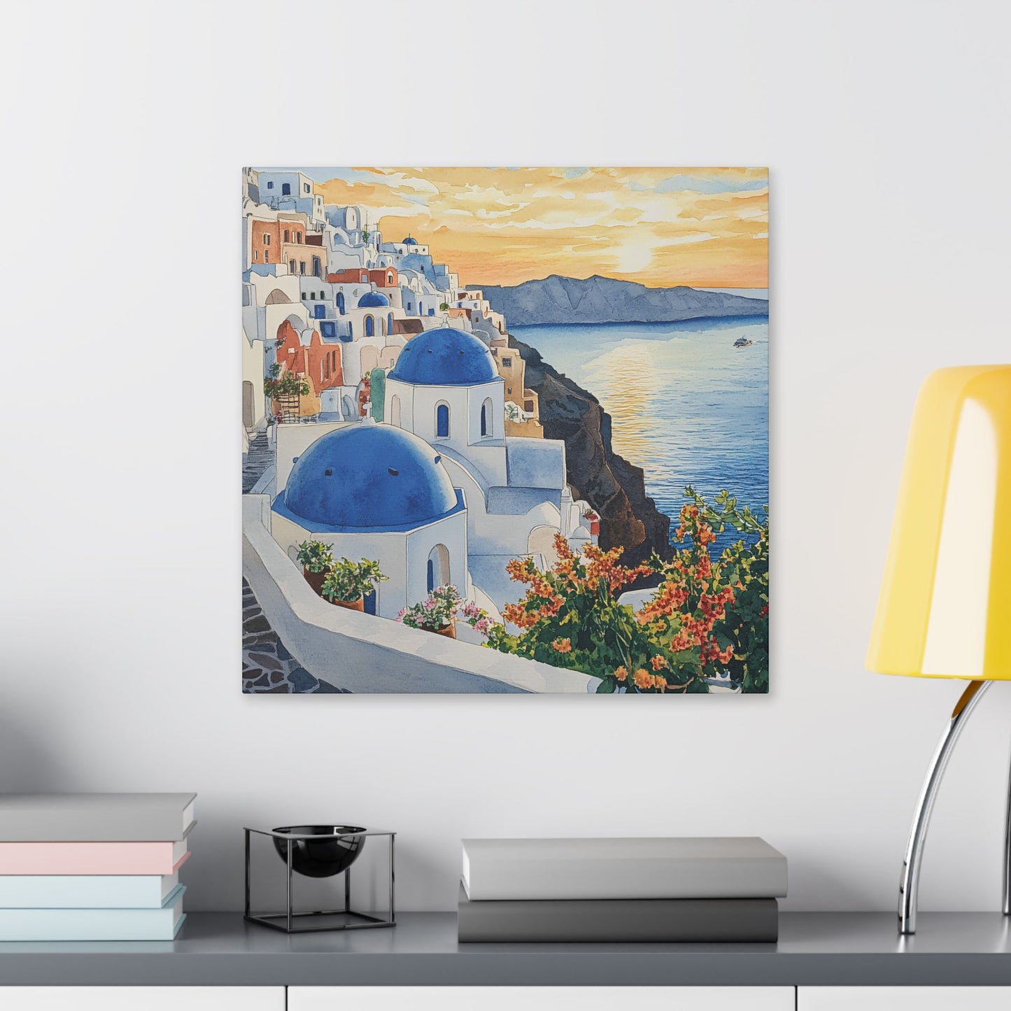 Santorini Sunset Over Oia Canvas