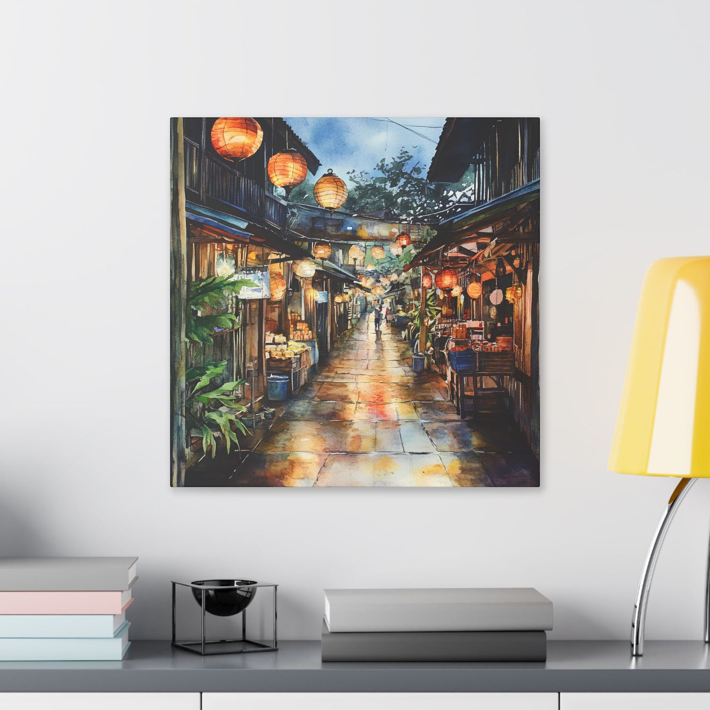 Fisherman’s Village by Night Canvas