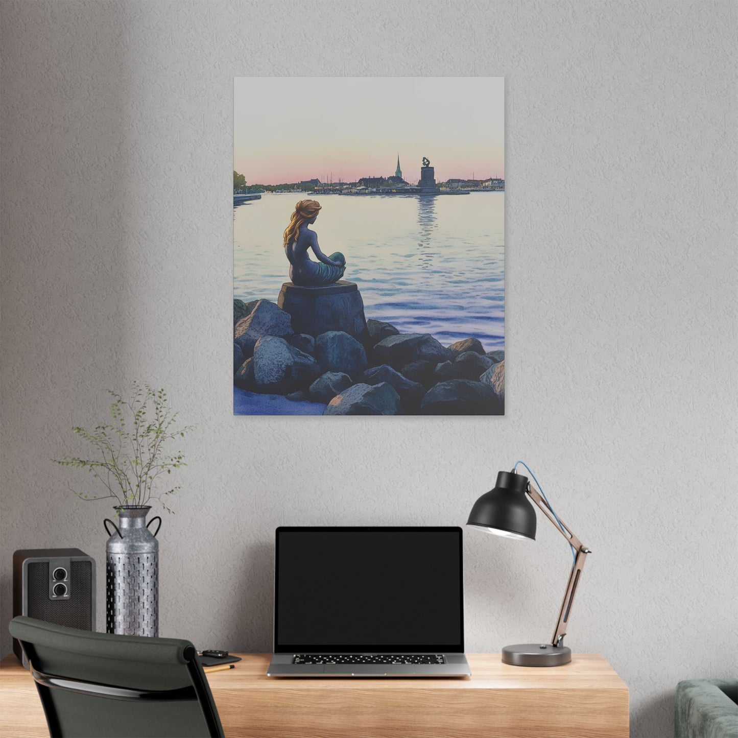 The Little Mermaid at Dawn Canvas