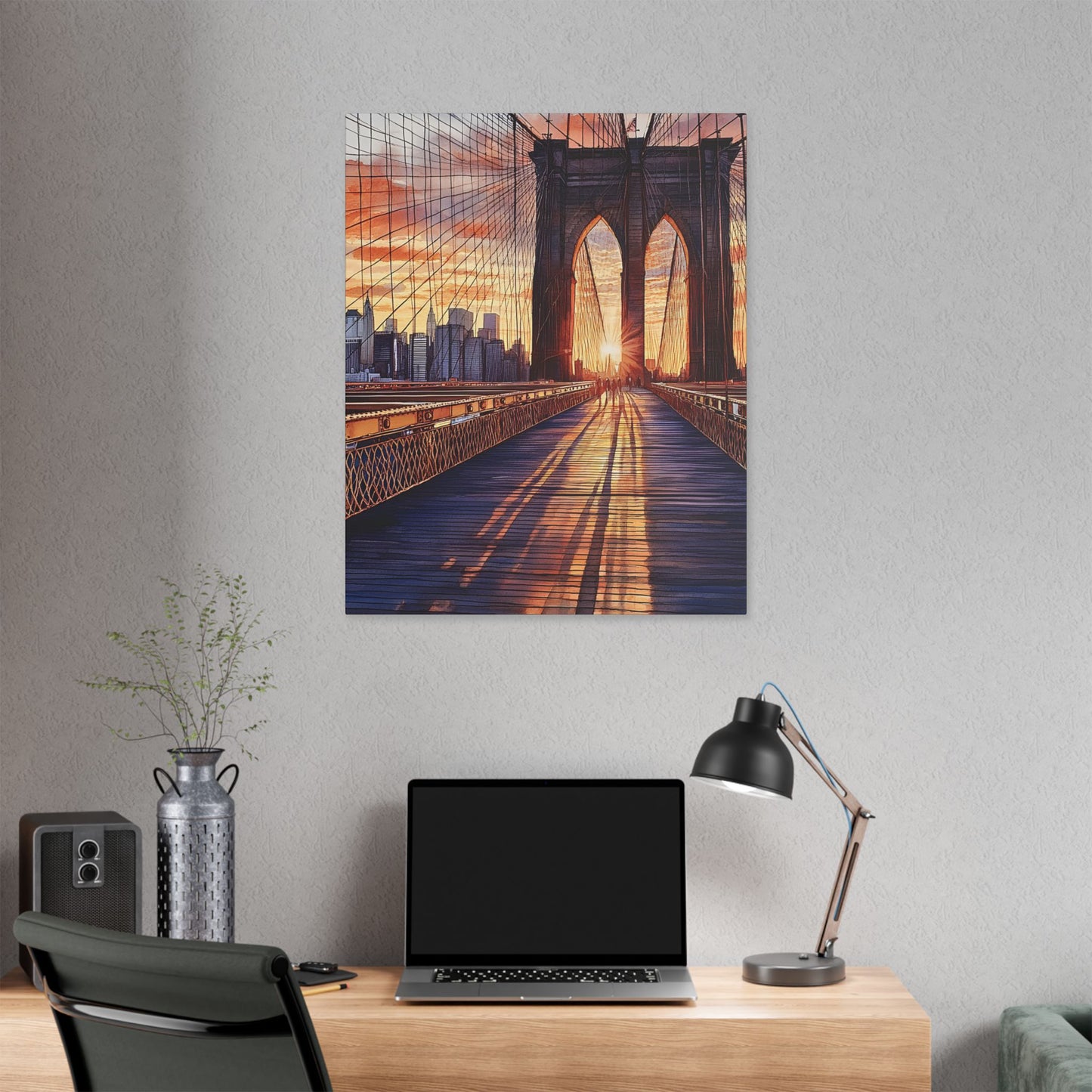 Brooklyn Bridge at Sunset Canvas