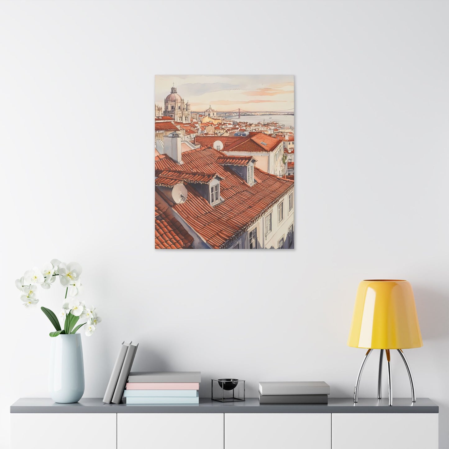 Lisbon Rooftop Panorama Canvas