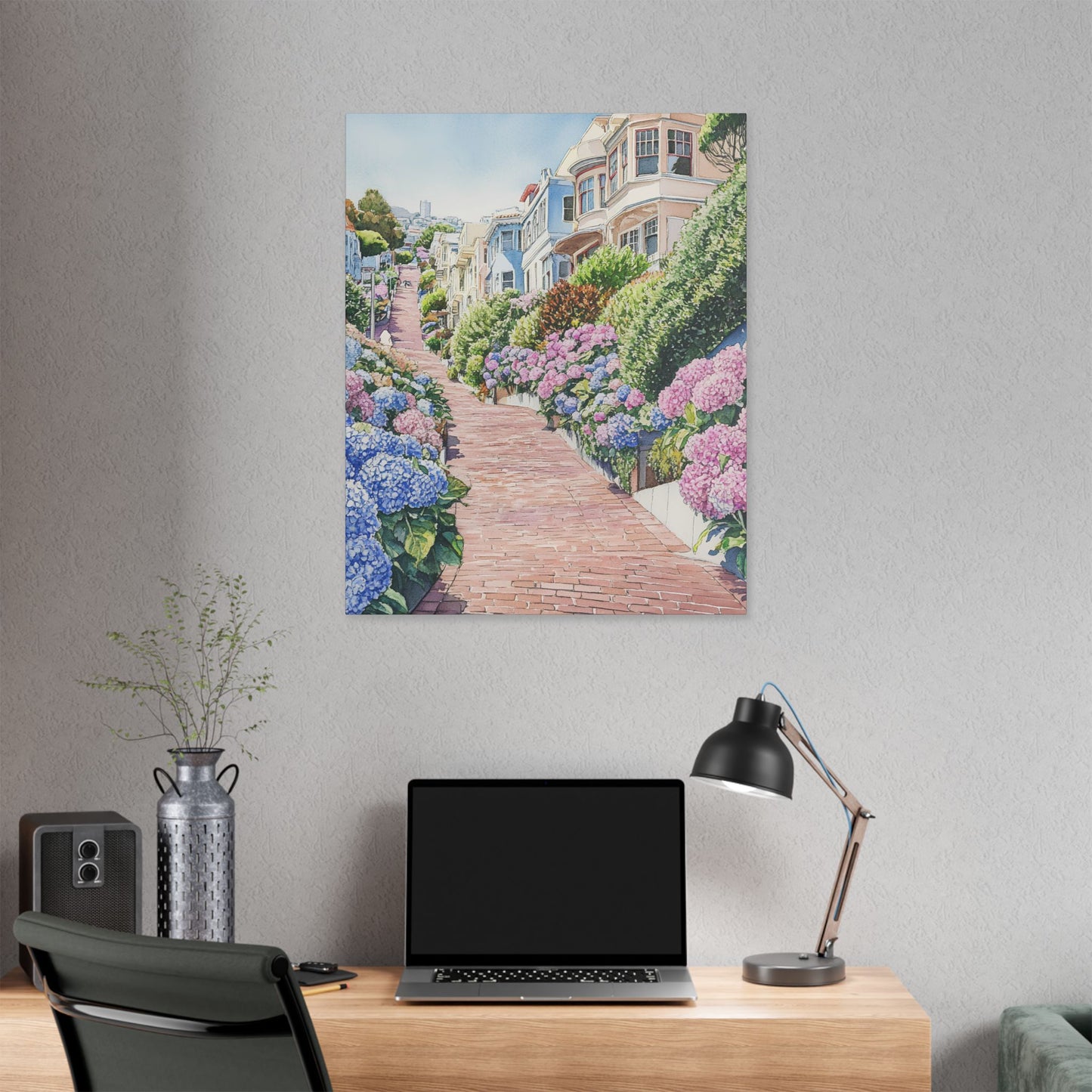 Lombard Street in Bloom Canvas