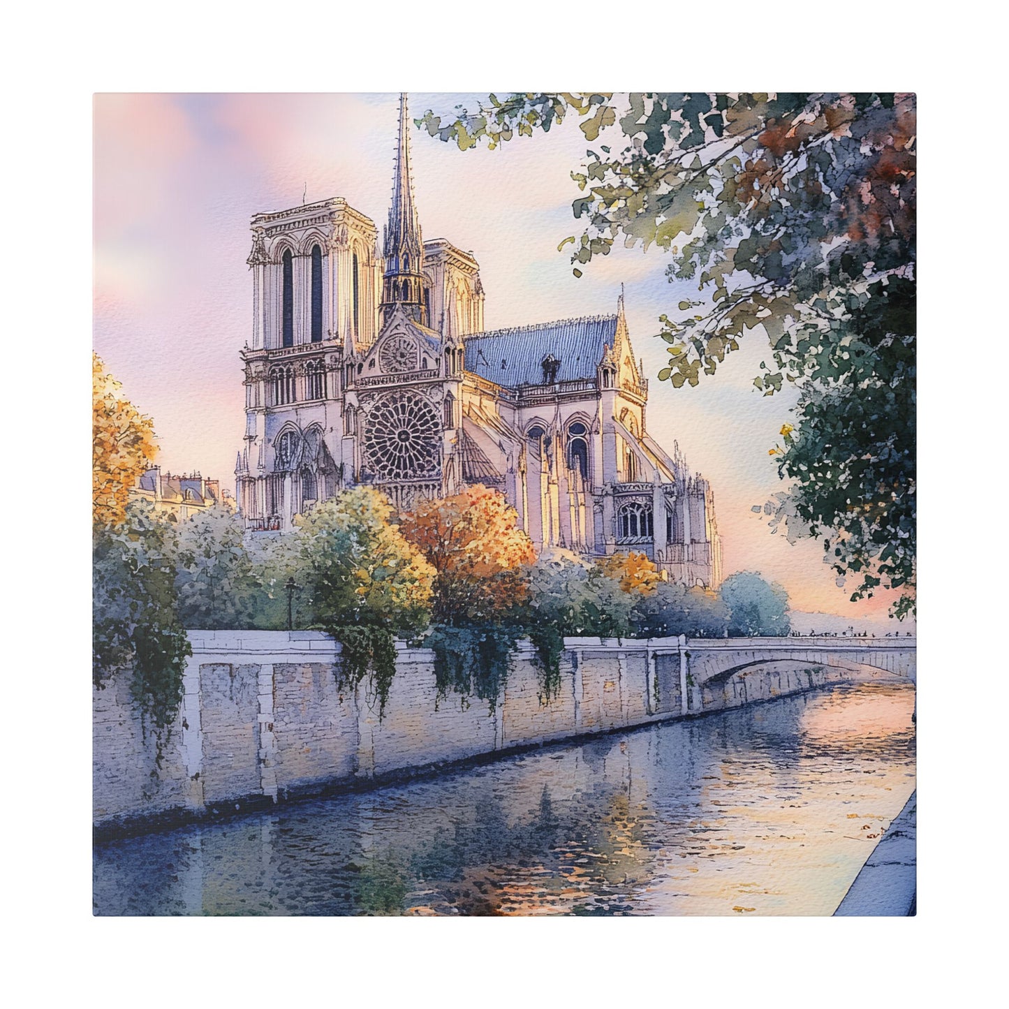 Notre-Dame at Dawn Canvas