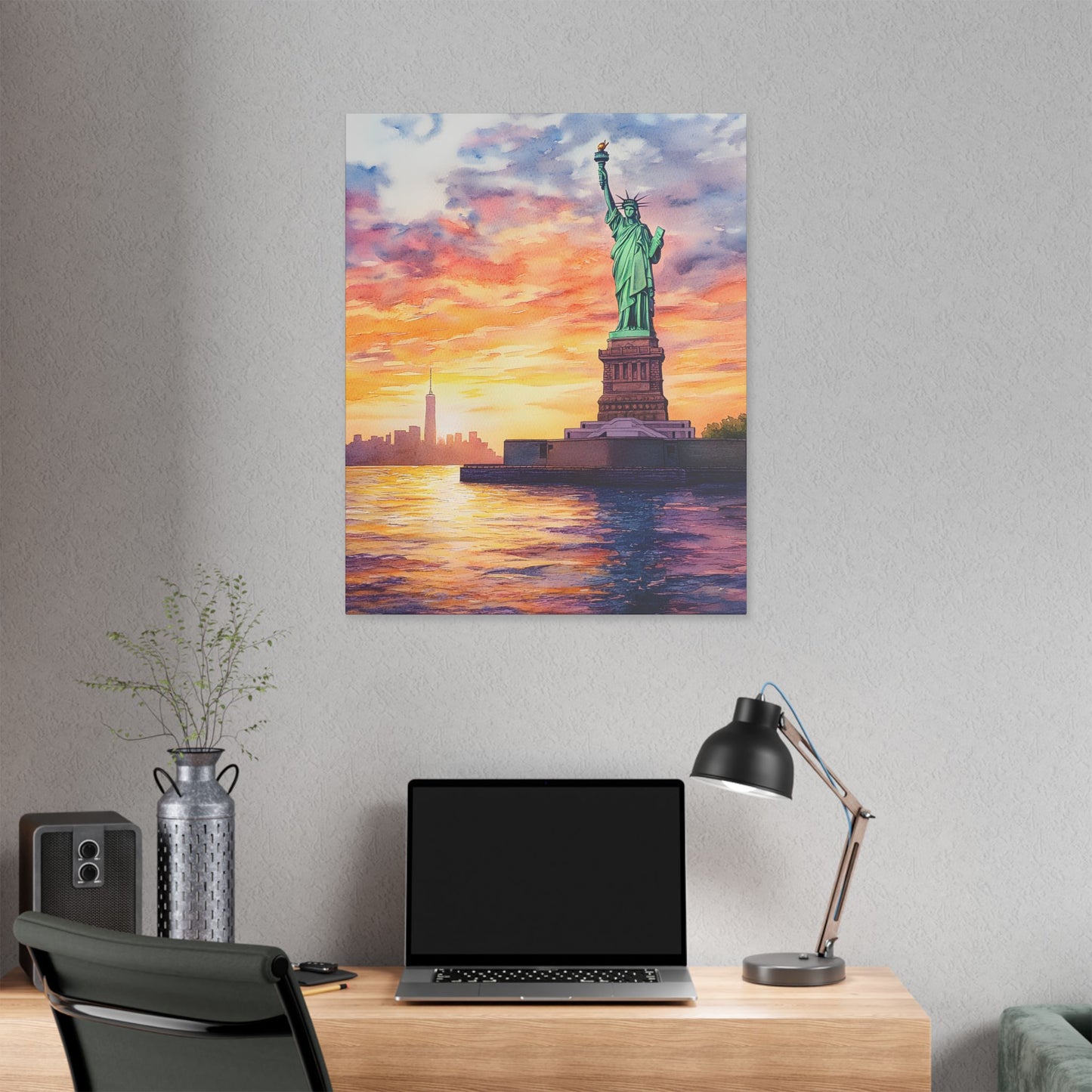 Statue of Liberty from the Harbor Canvas