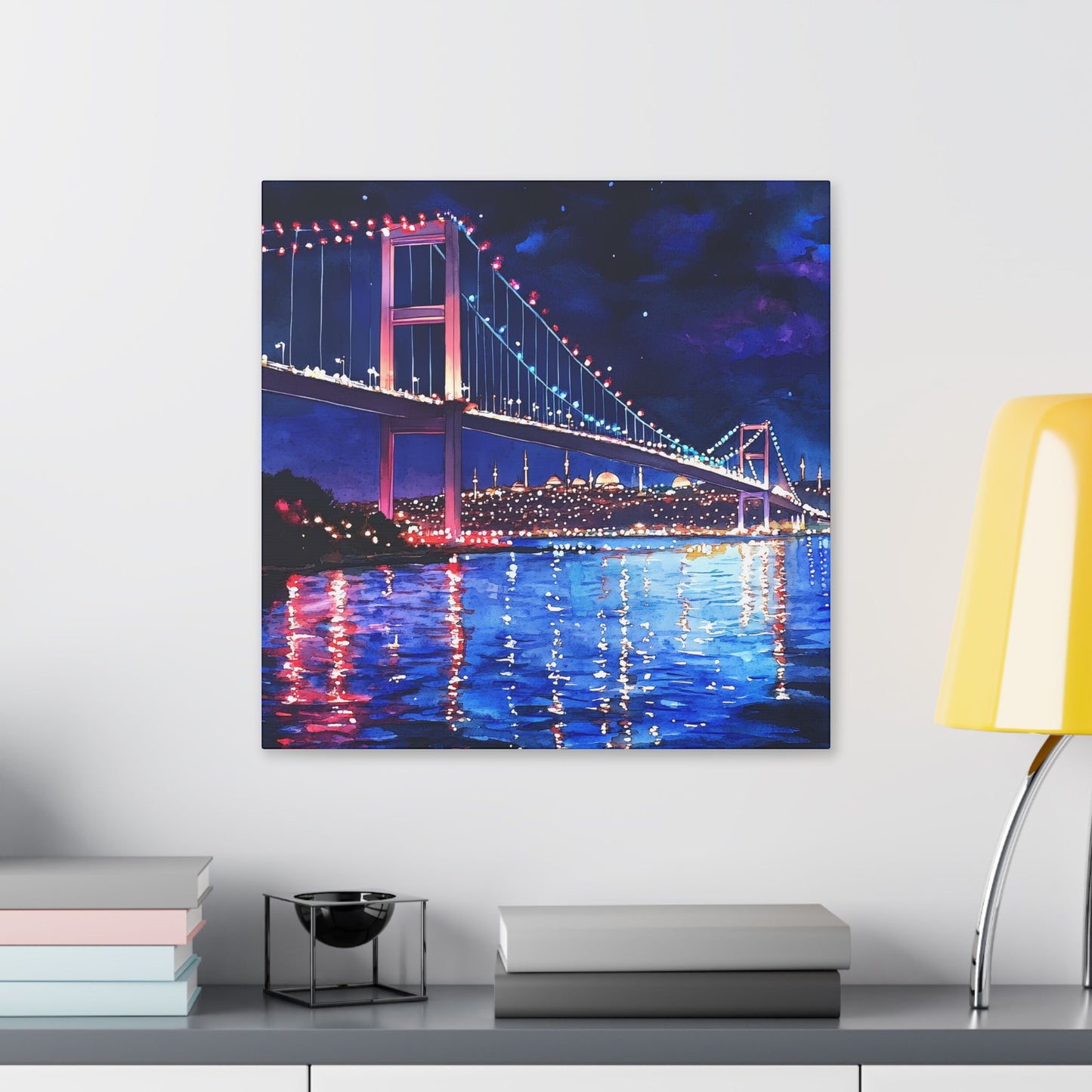 Bosphorus Bridge at Night Canvas