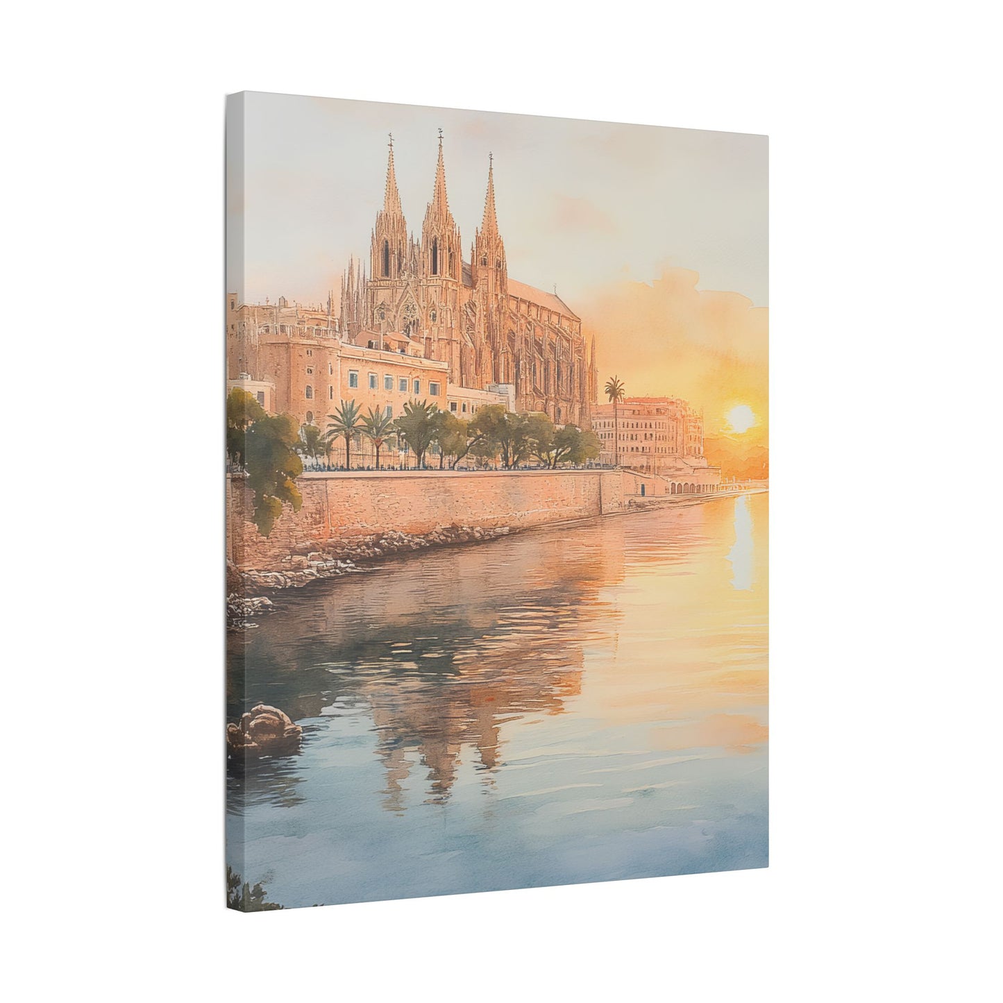 Palma Cathedral at Sunset Canvas