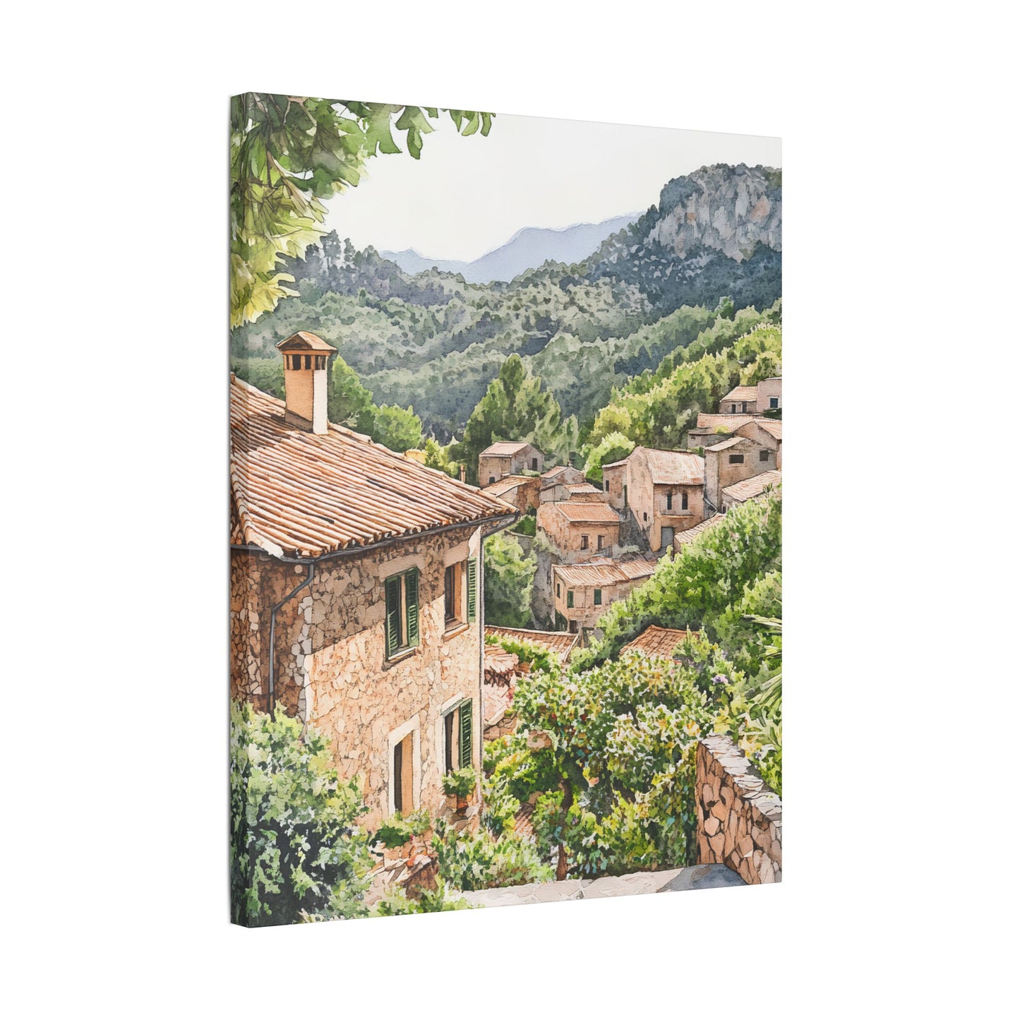 Valldemossa Village in the Mountains Canvas