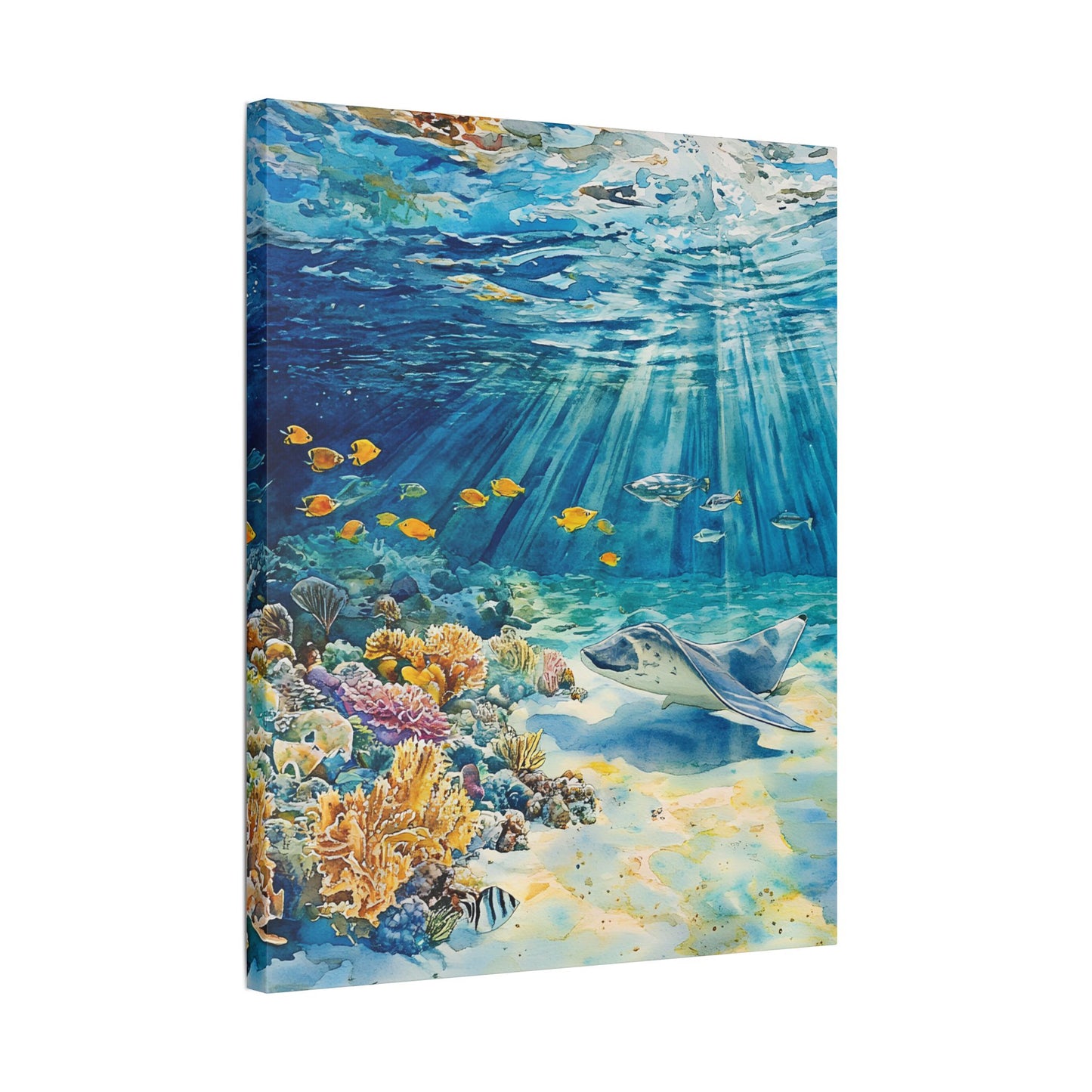 Snorkeling with Rays and Reef Sharks Canvas