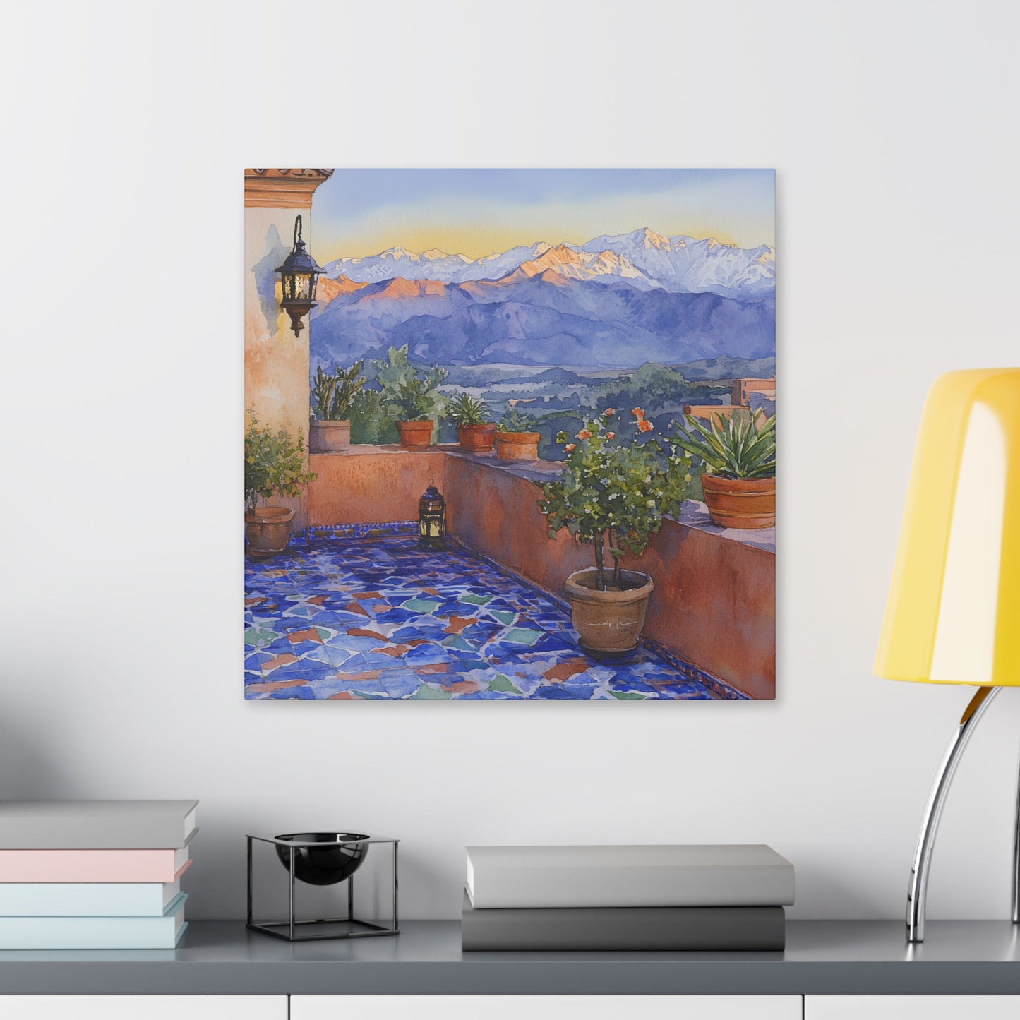 Atlas Mountains from a Riad Canvas