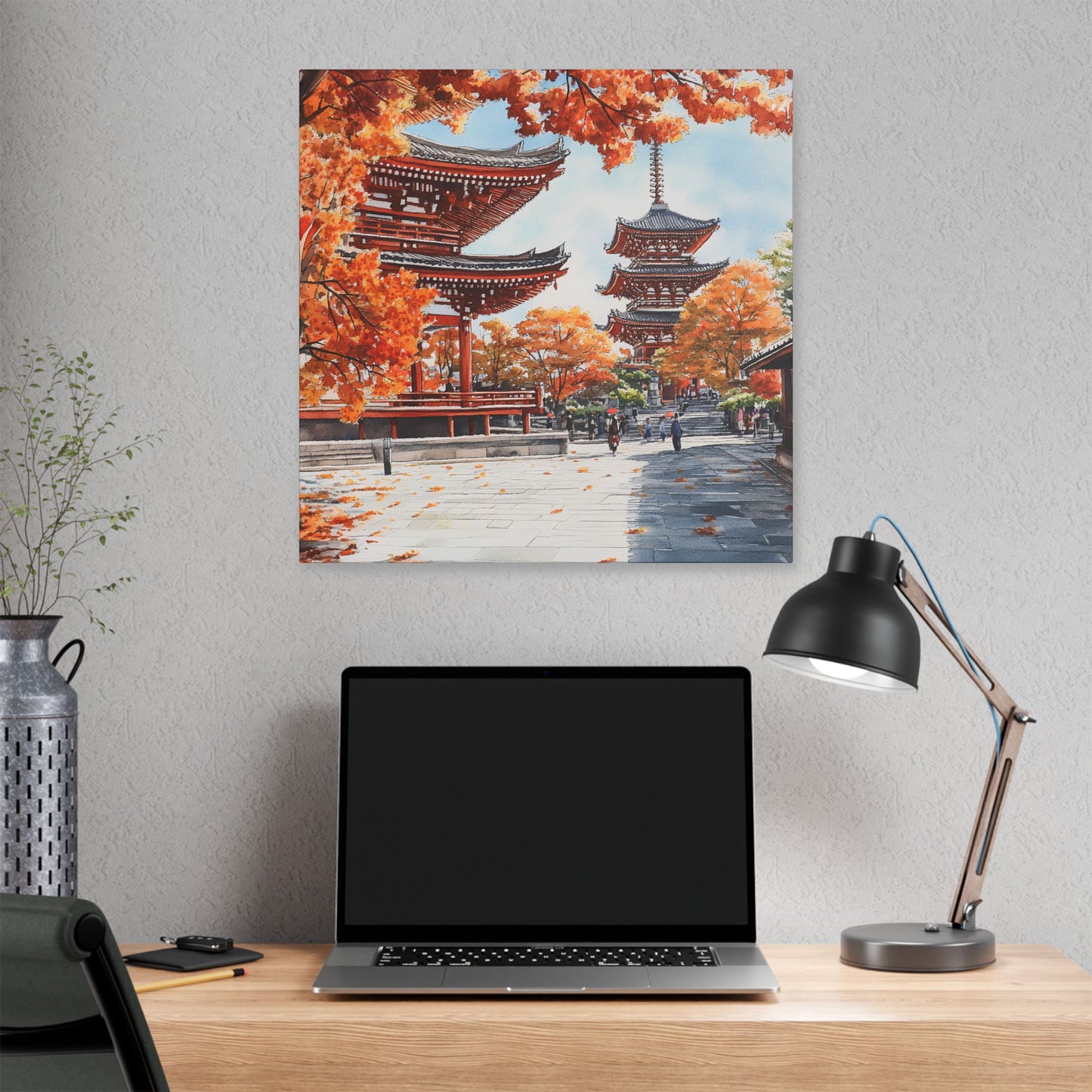 Asakusa Temple in Autumn Canvas