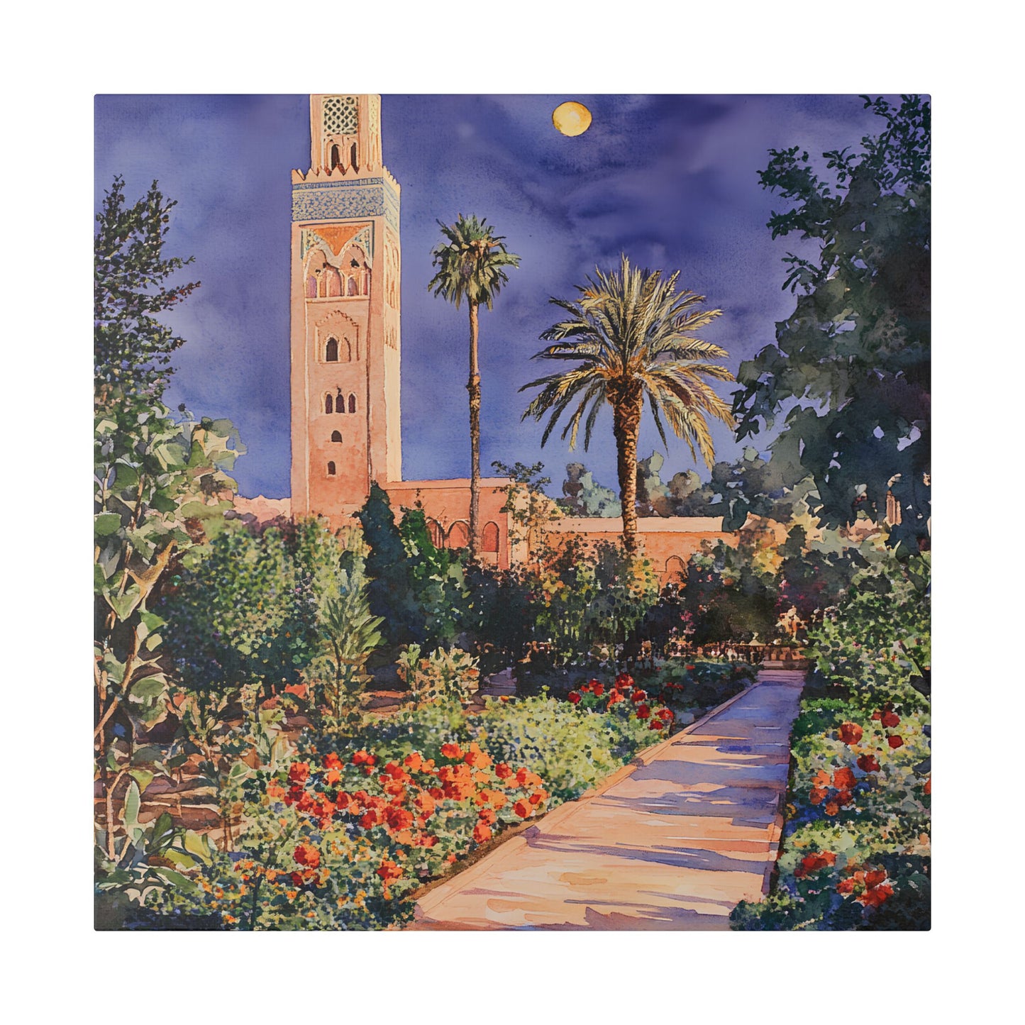 Koutoubia Mosque at Dusk Canvas