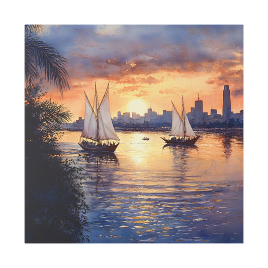 Nile River at Twilight Canvas