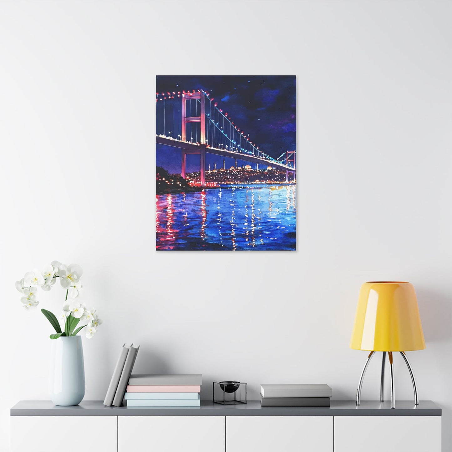 Bosphorus Bridge at Night Canvas