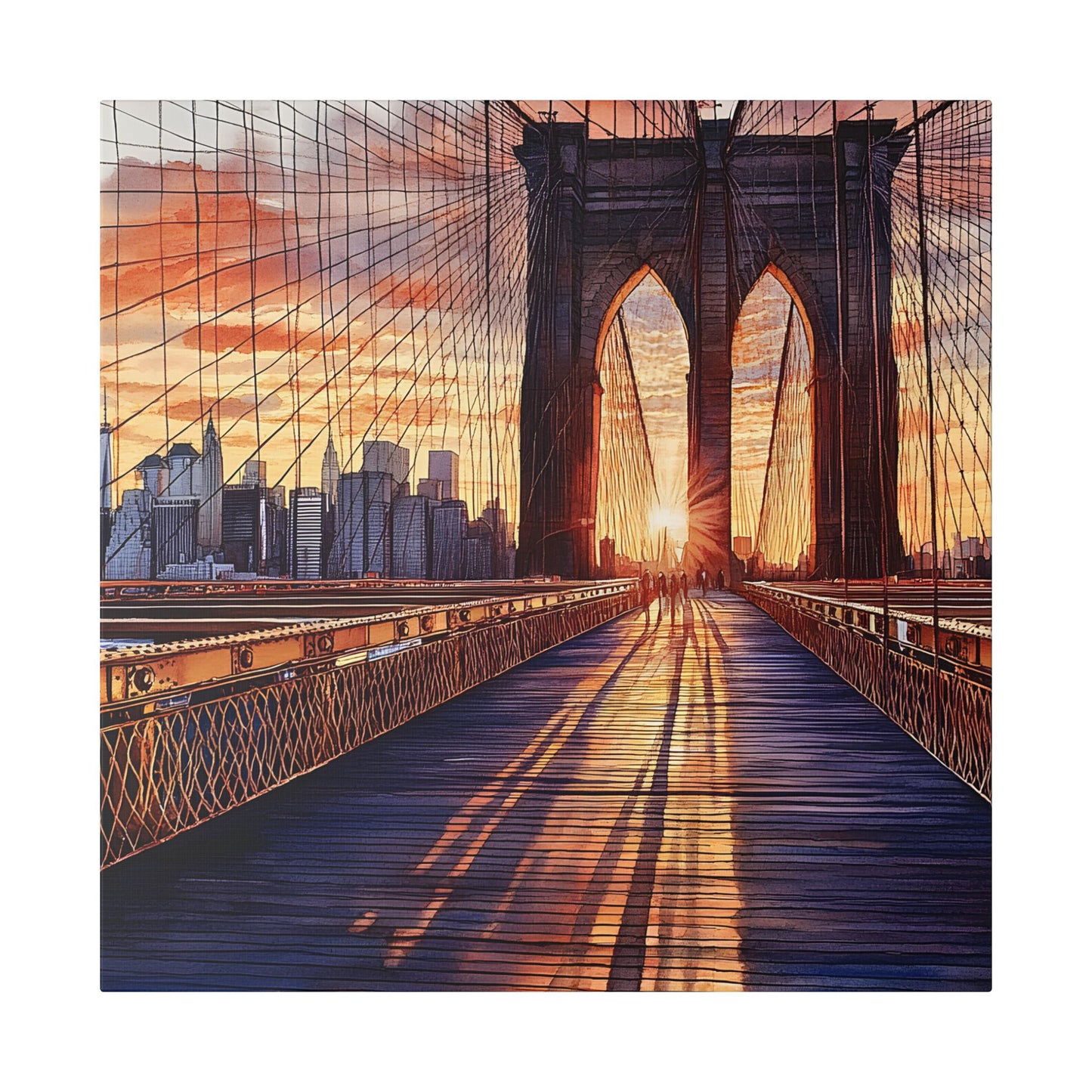 Brooklyn Bridge at Sunset Canvas