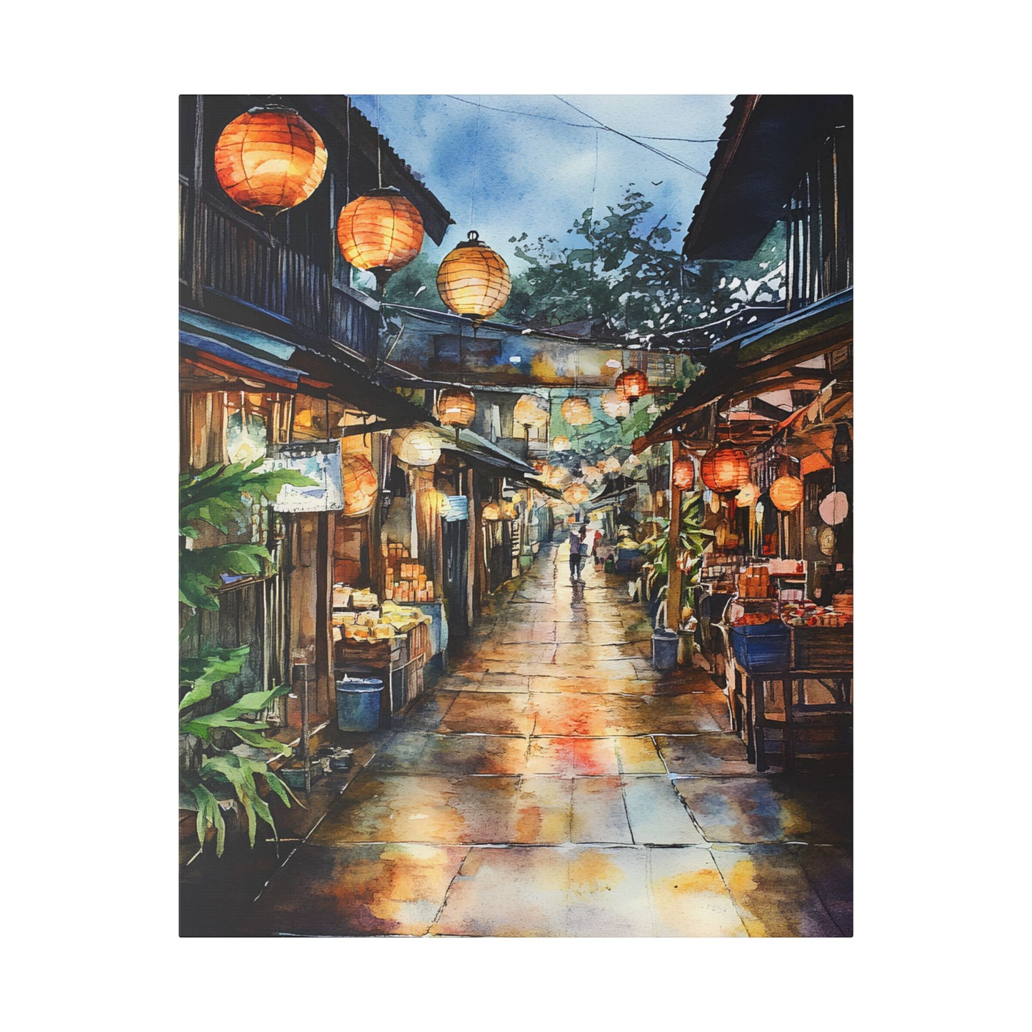 Fisherman’s Village by Night Canvas