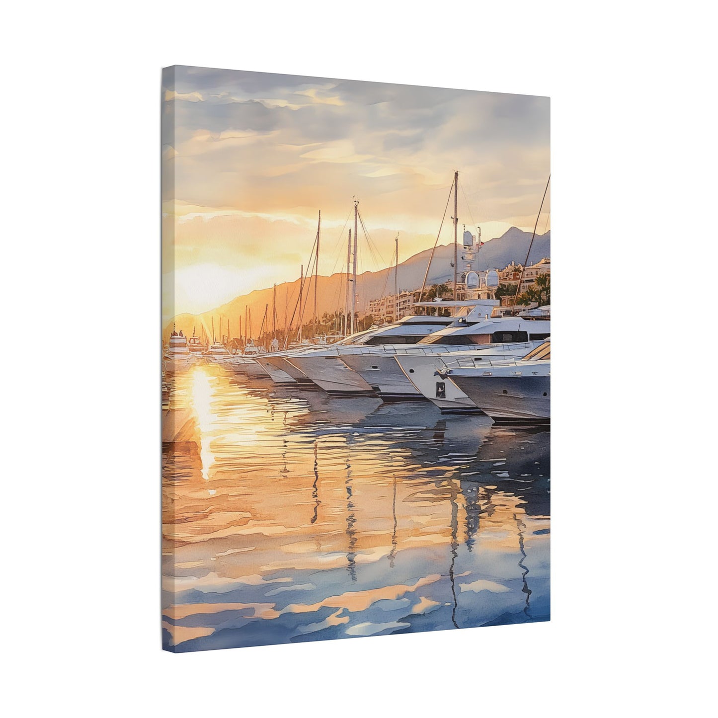 Puerto Banús Marina at Sunset Canvas