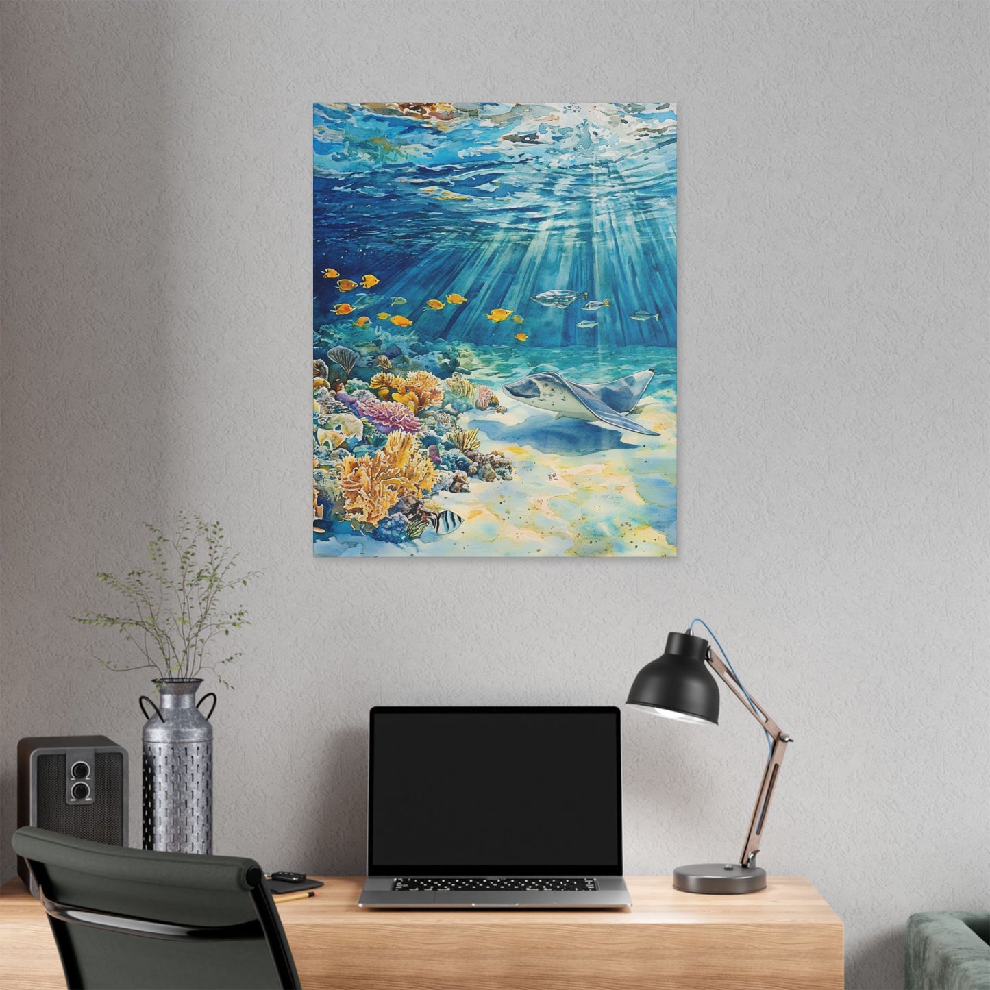 Snorkeling with Rays and Reef Sharks Canvas