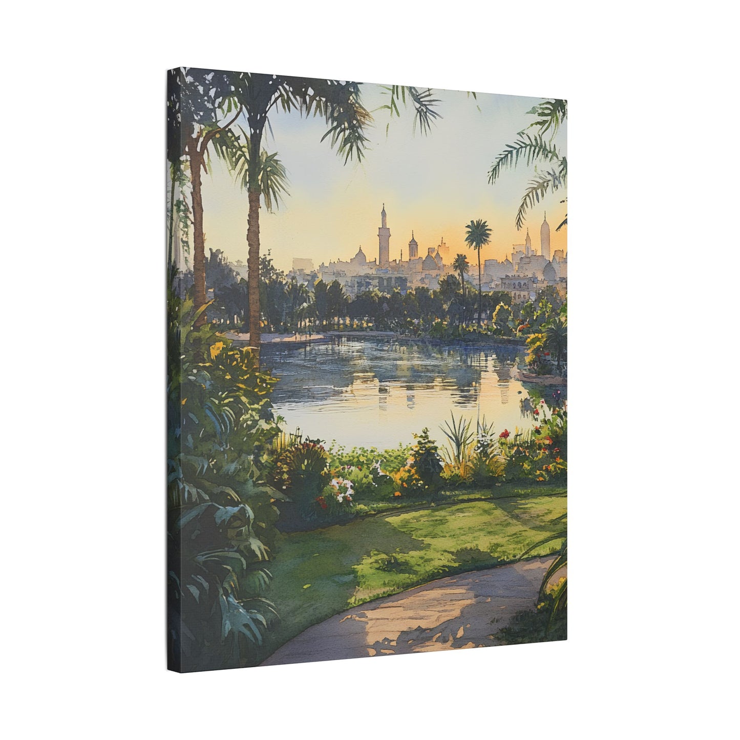 Al-Azhar Park at Sunset Canvas