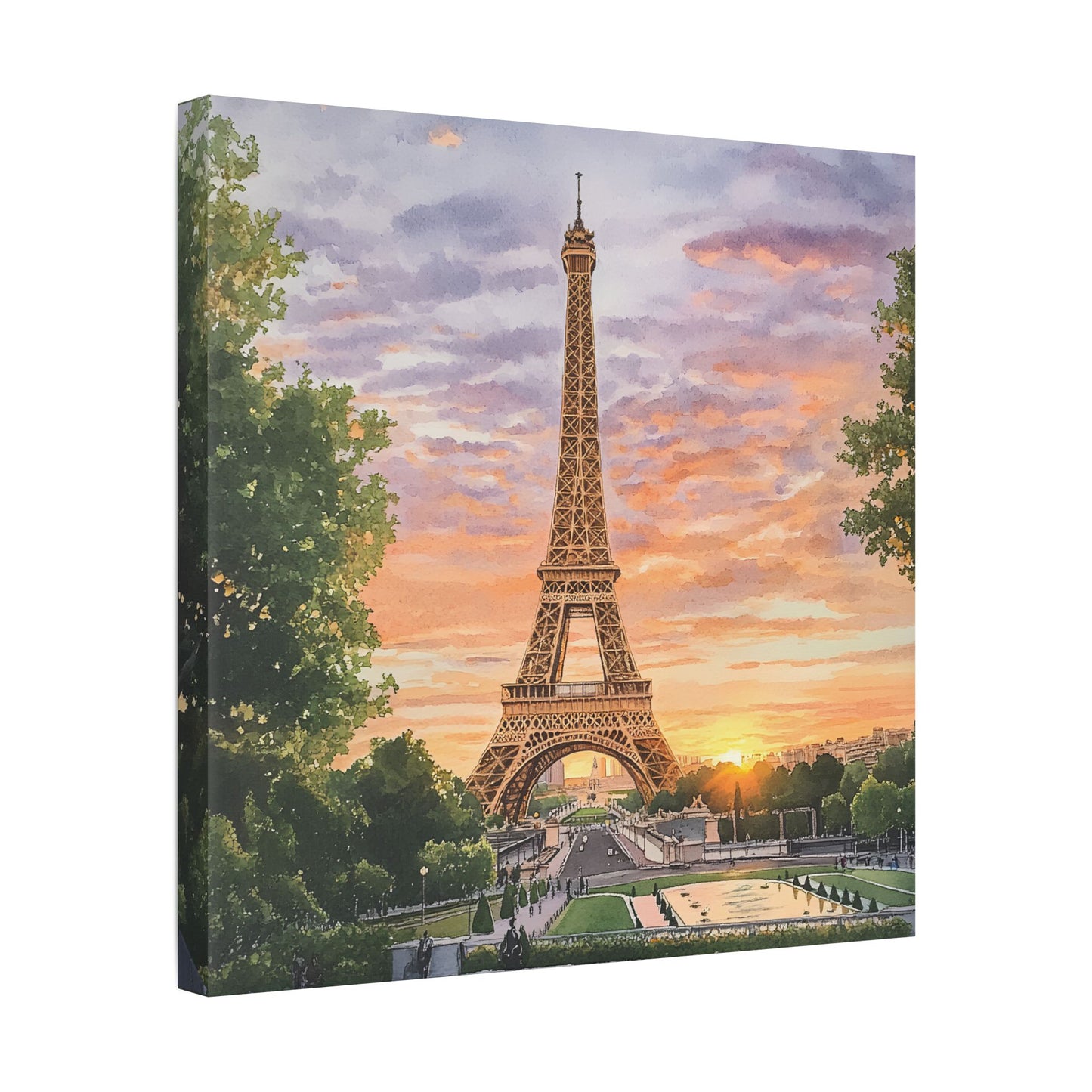 Eiffel Tower at Sunset Canvas